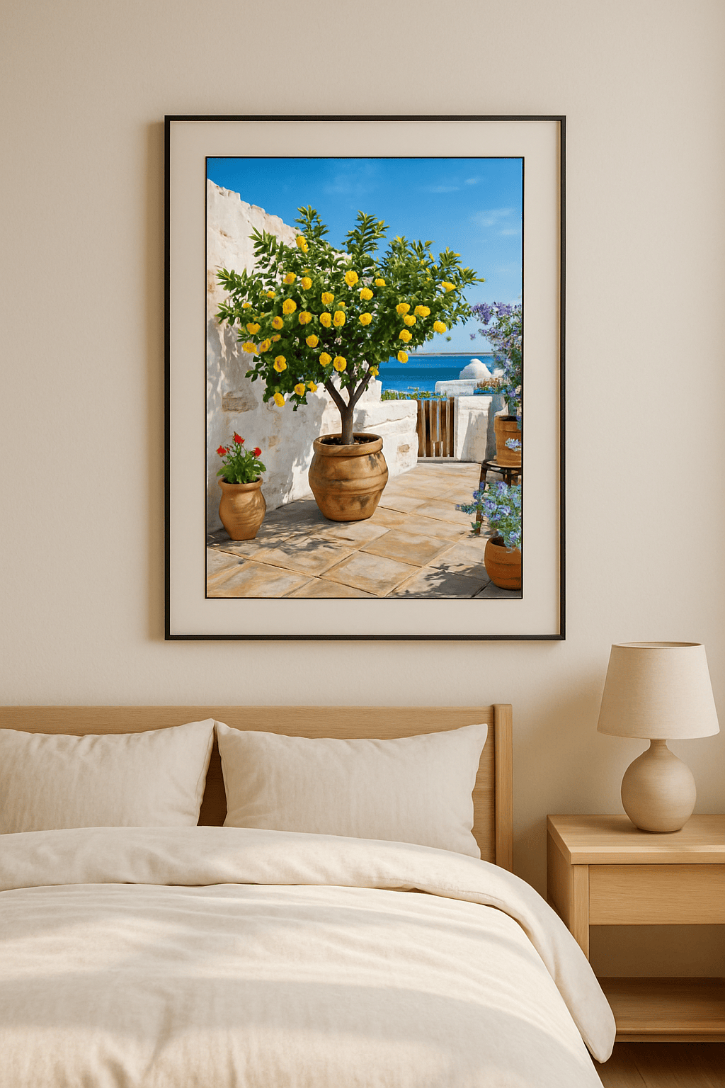 Lemon Terrace Schilderij — sfeerbeeld in interieur