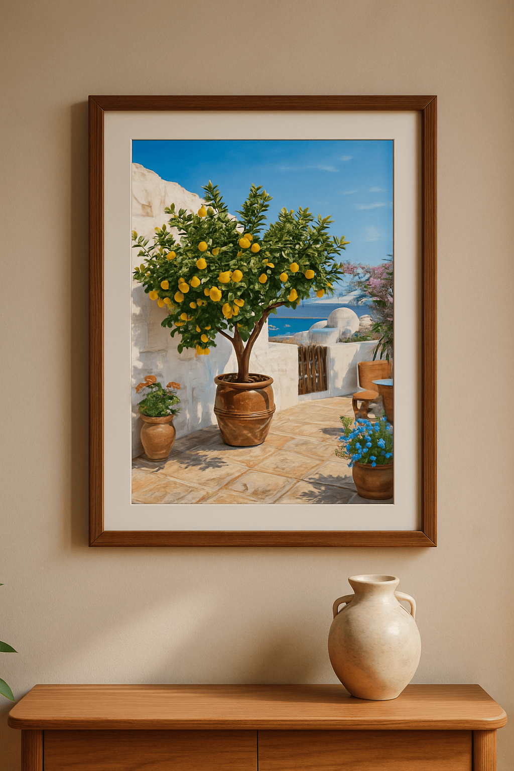 Lemon Terrace Schilderij — sfeerbeeld in interieur