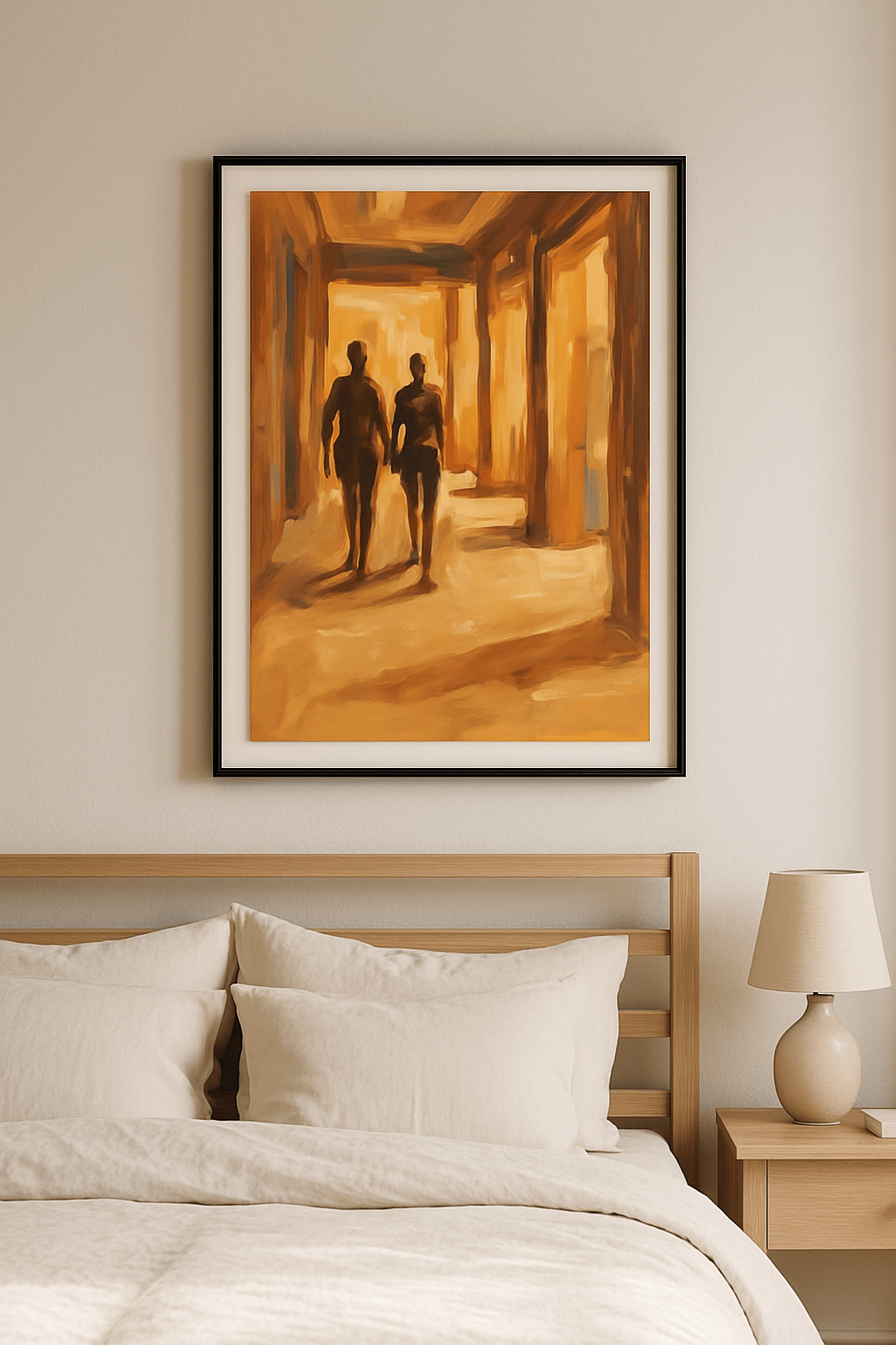 Lichtwandeling Schilderij — sfeerbeeld in interieur