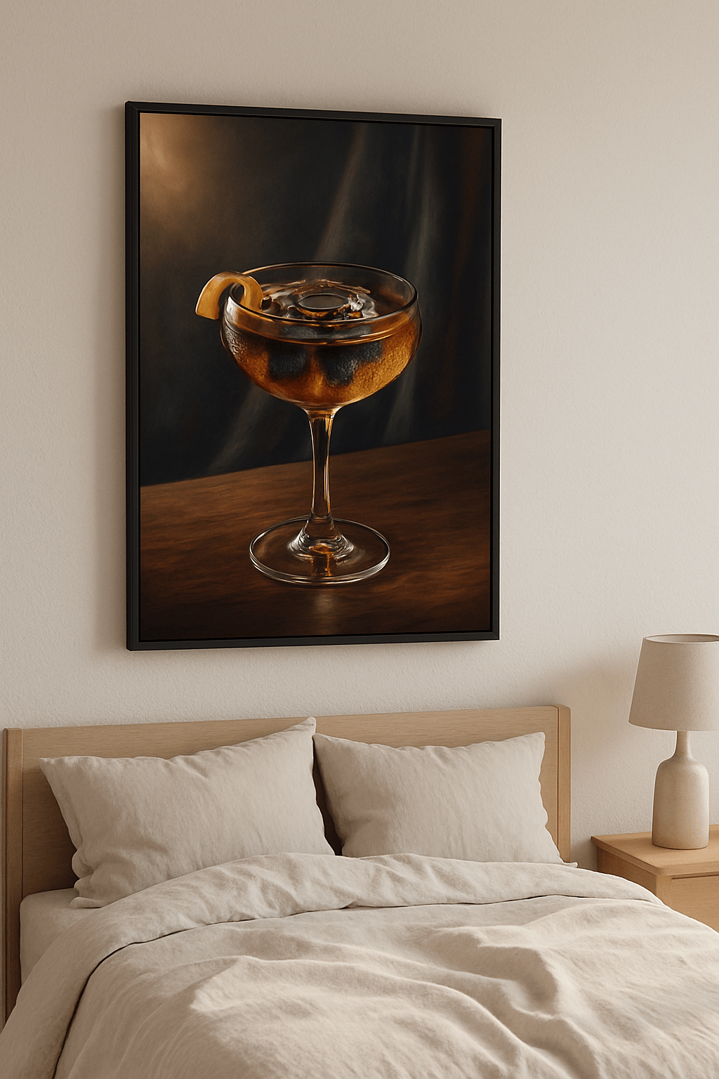 Cocktail Moment Schilderij — sfeerbeeld in interieur