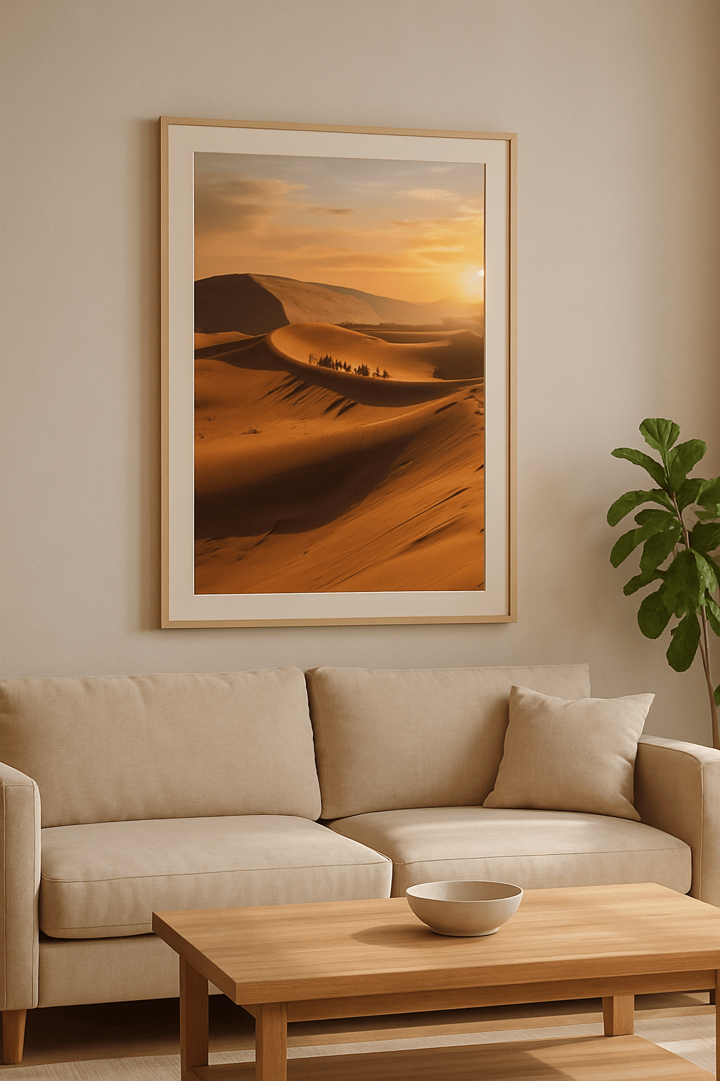 Desert Riders Schilderij — sfeerbeeld in interieur
