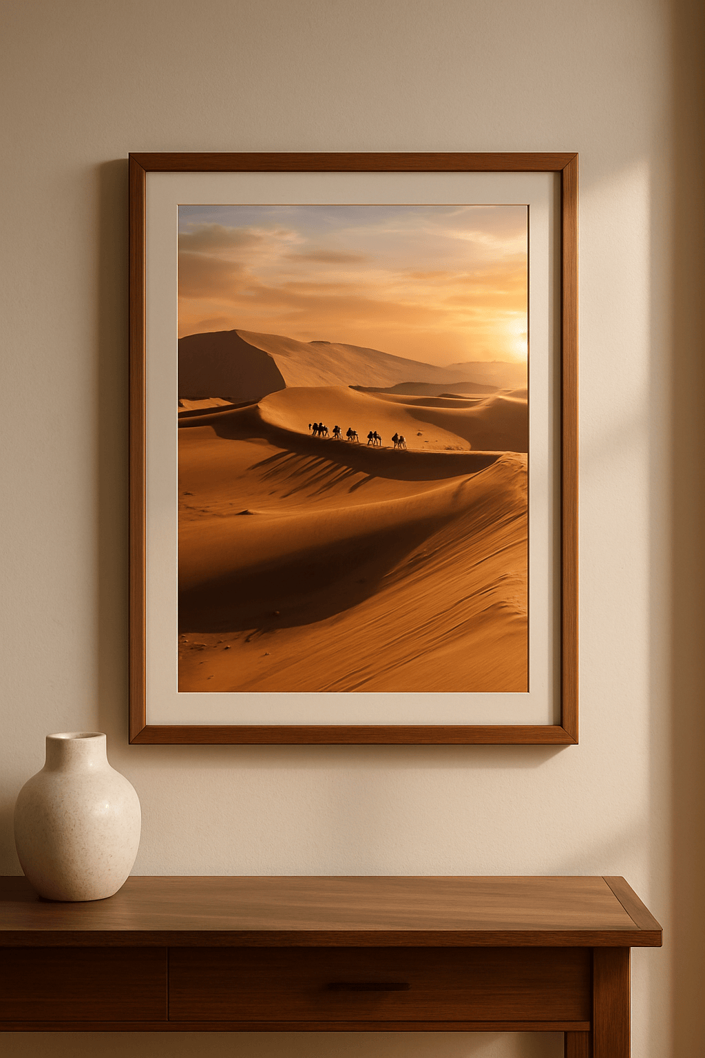 Desert Riders Schilderij — sfeerbeeld in interieur