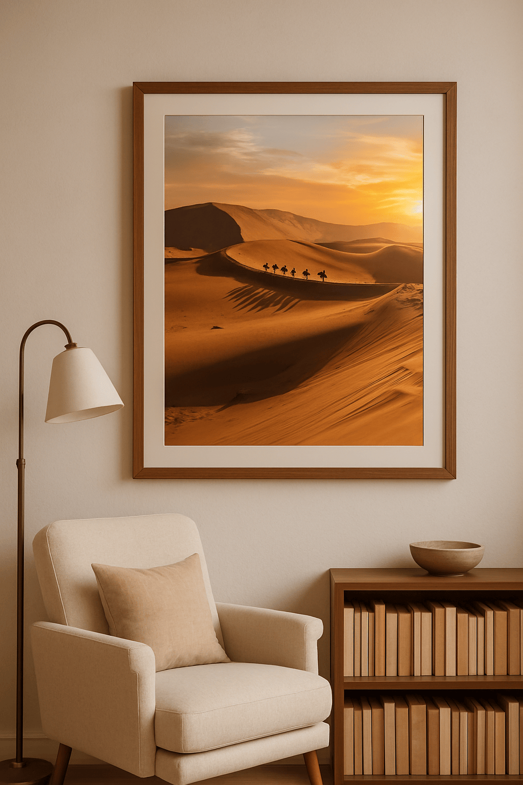 Desert Riders Schilderij — sfeerbeeld in interieur