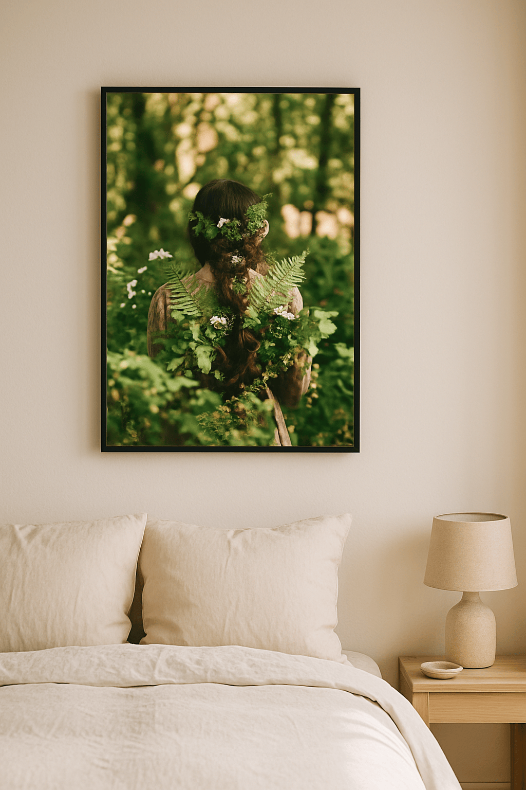 Girl of Nature Schilderij — sfeerbeeld in interieur