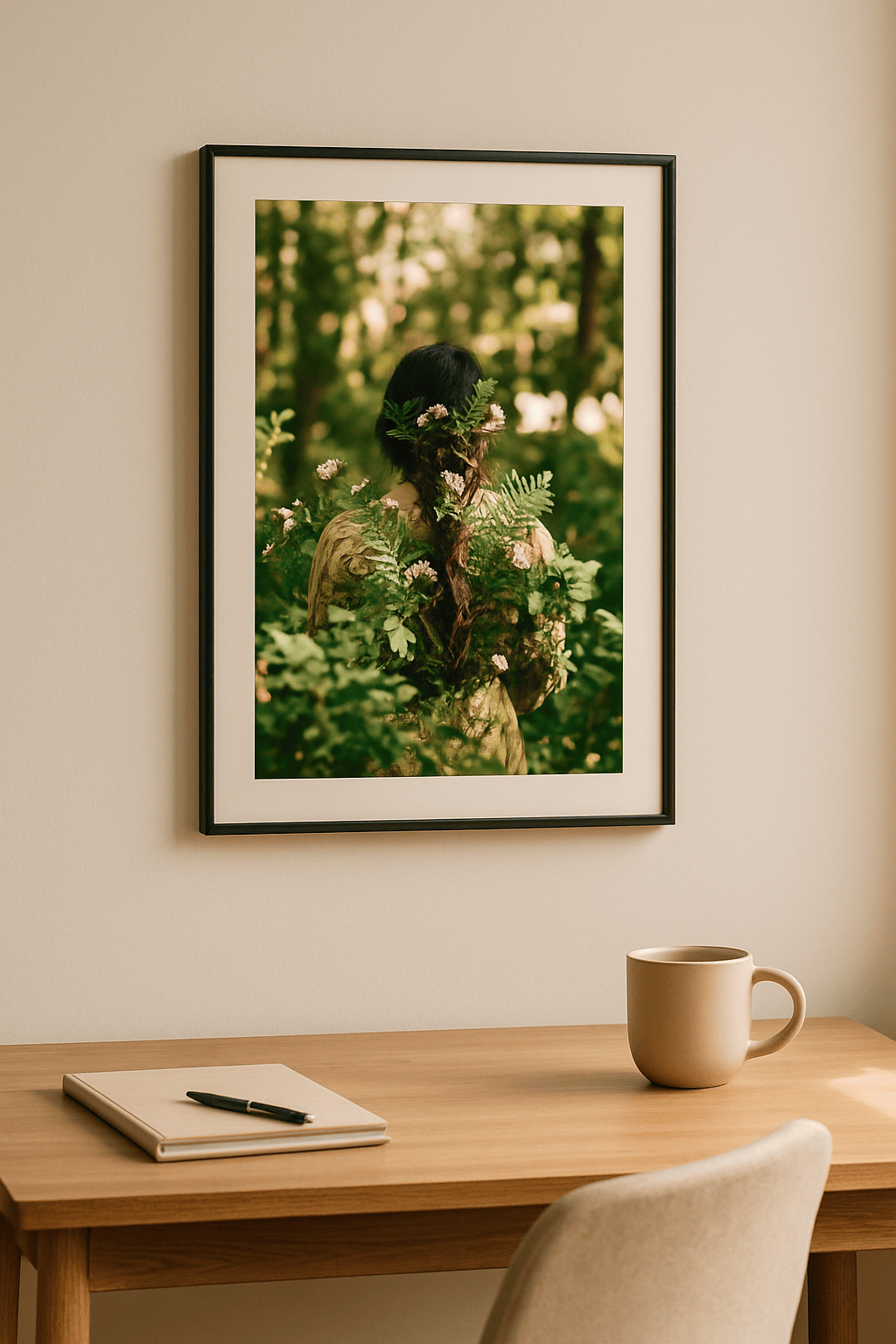 Girl of Nature Schilderij — sfeerbeeld in interieur