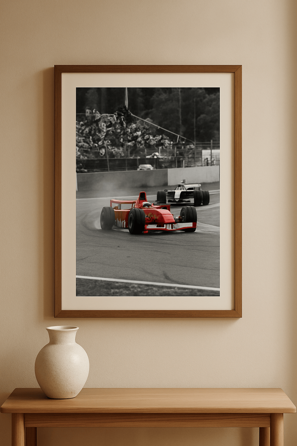 Achtervolging in Rood Schilderij — sfeerbeeld in interieur