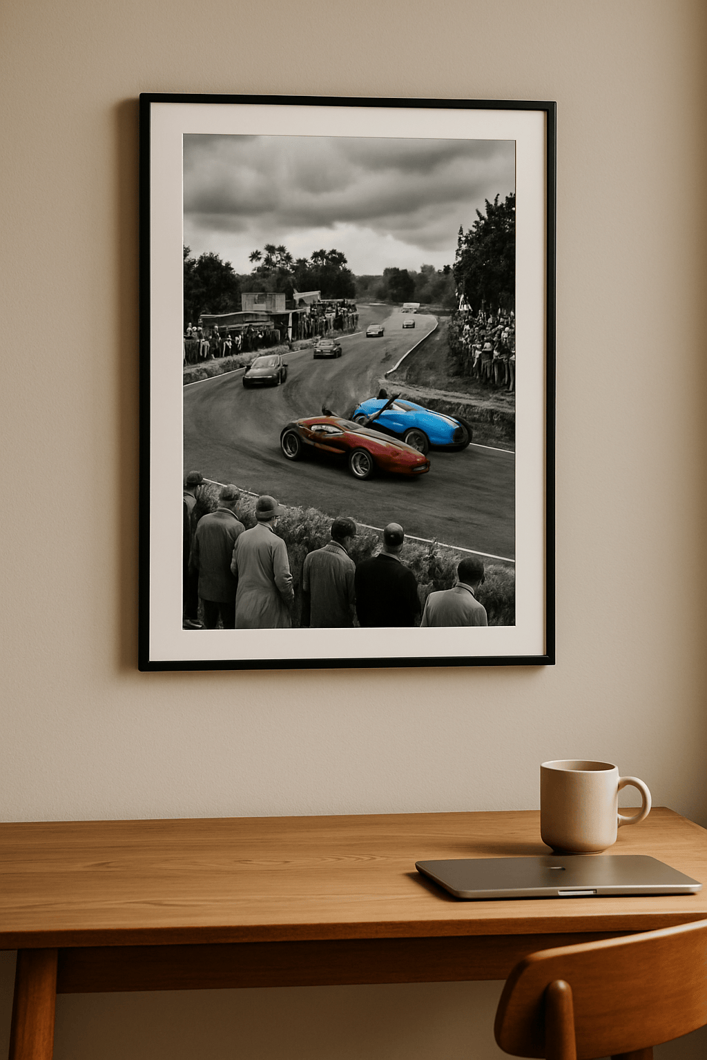 Rood tegen Blauw Schilderij — sfeerbeeld in interieur