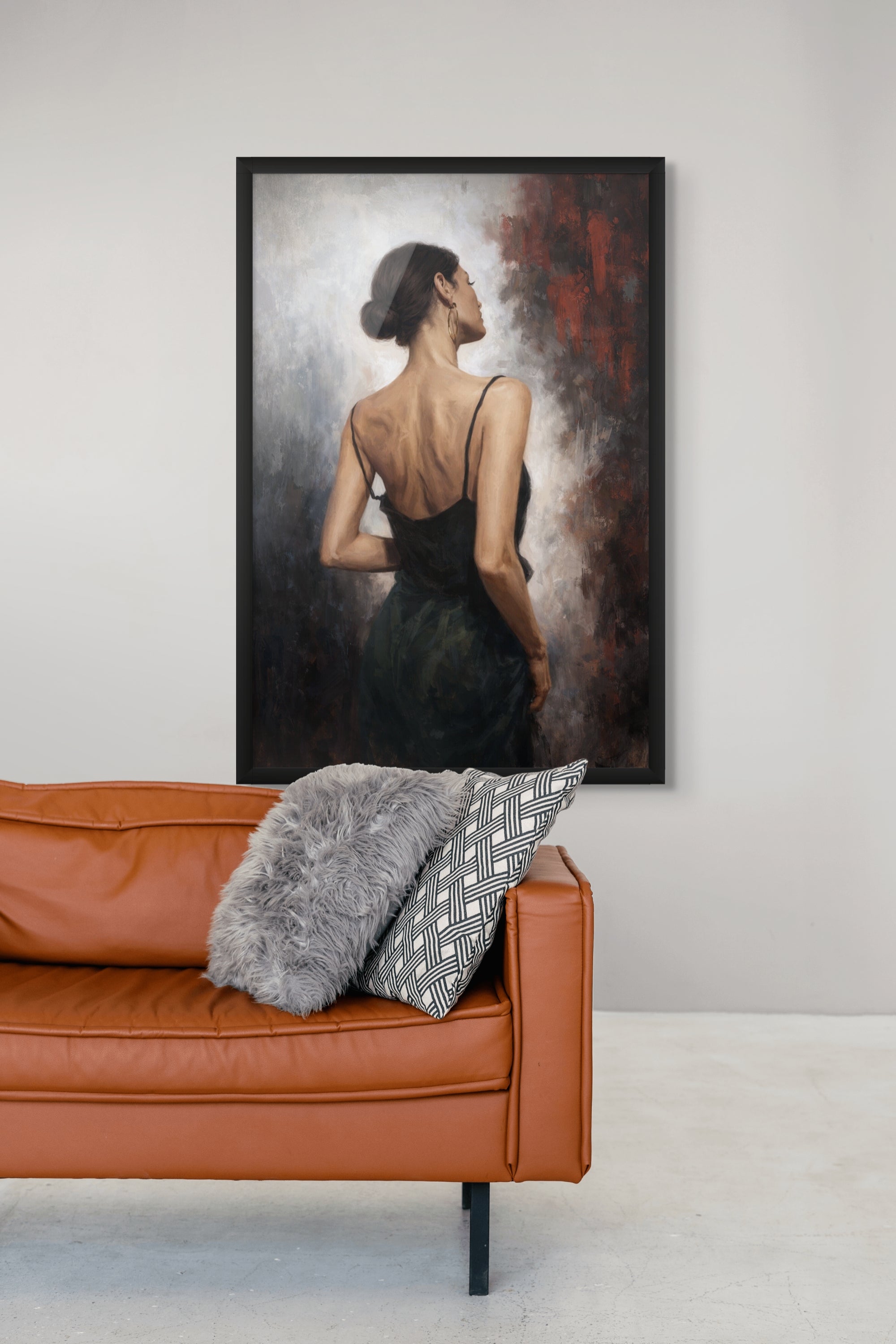 Abstract Wanddecoratie Warme Tinten – Moderne Canvas Woonkamer Print
