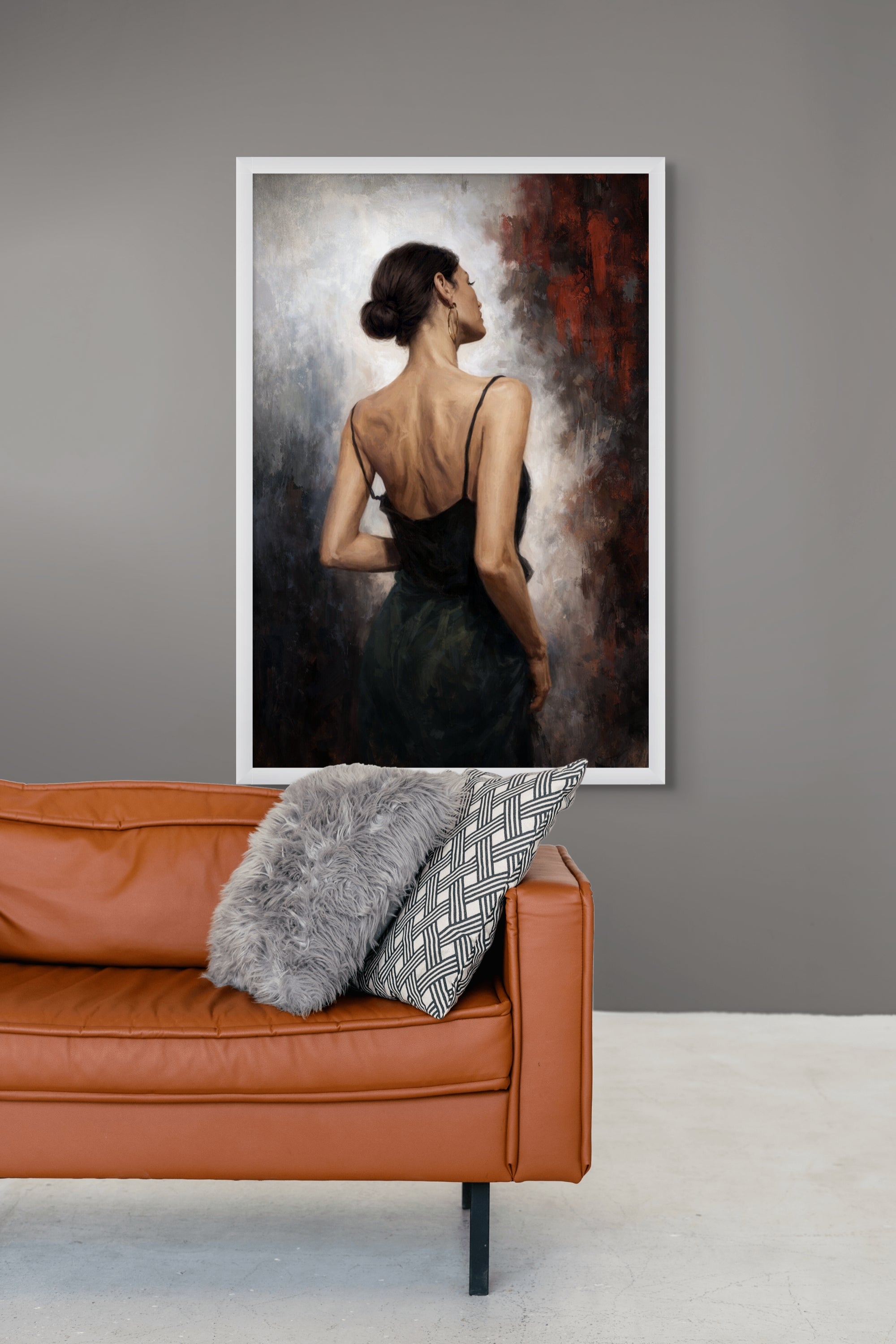 Abstract Wanddecoratie Warme Tinten – Moderne Canvas Woonkamer Print