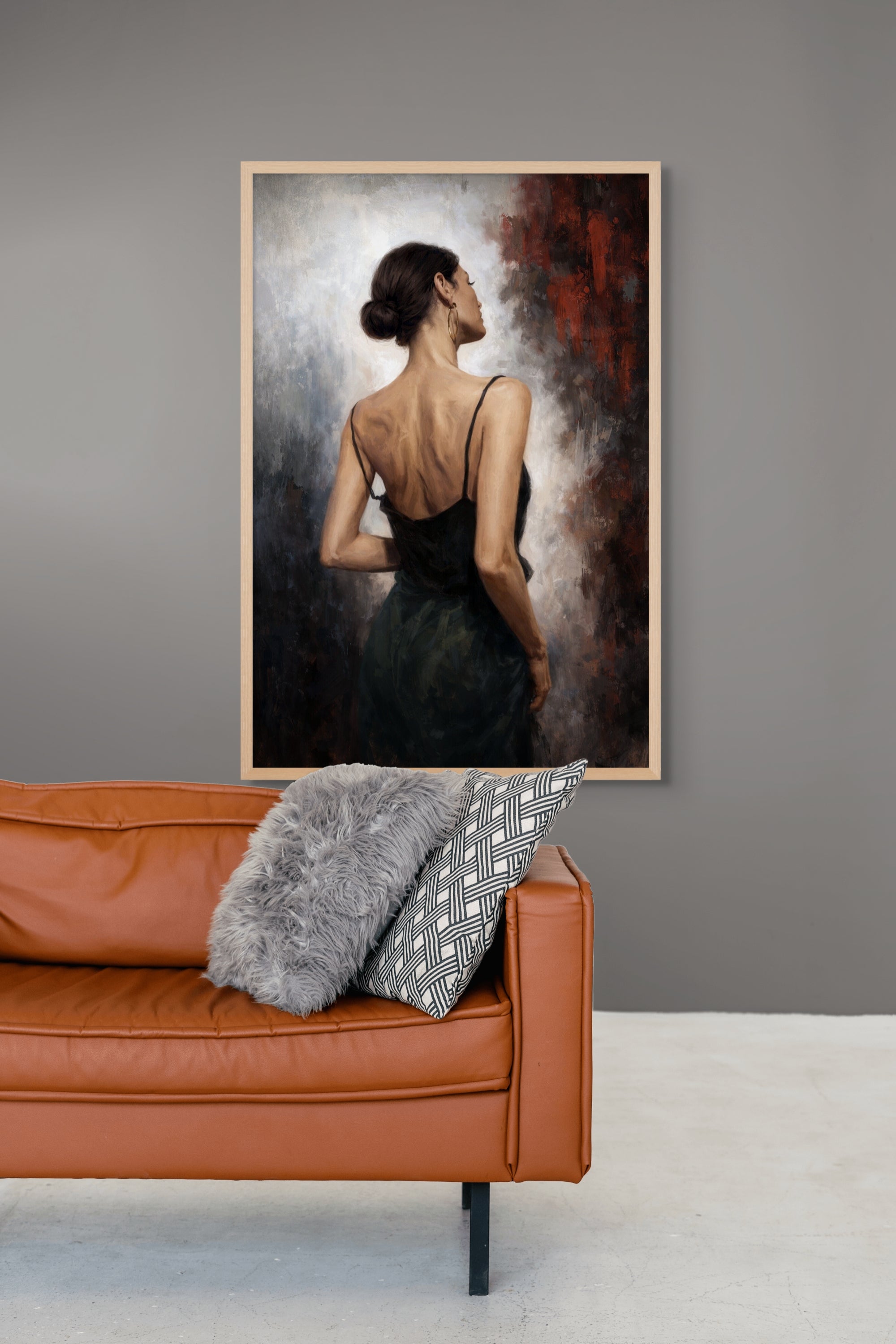 Abstract Wanddecoratie Warme Tinten – Moderne Canvas Woonkamer Print