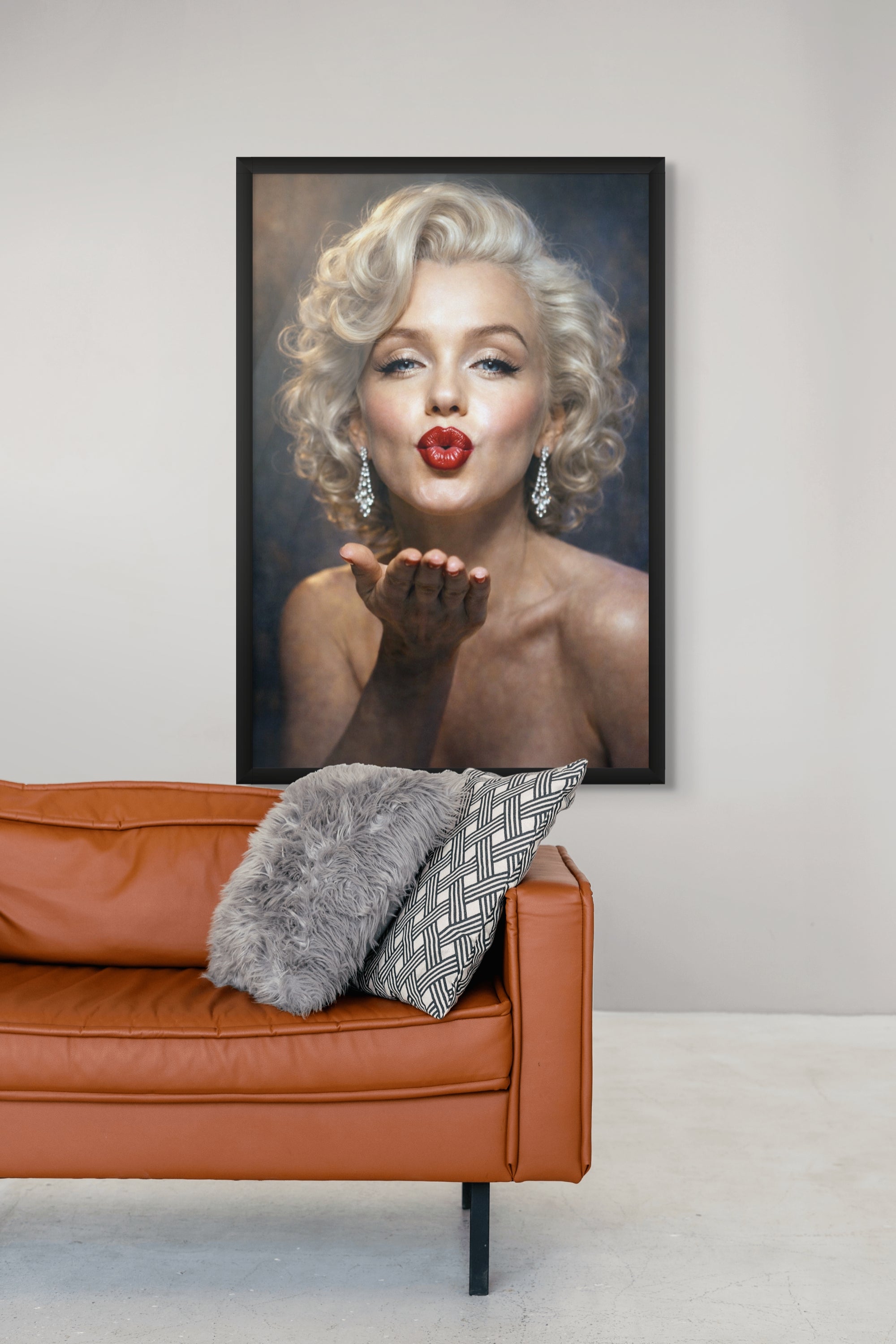 Glamour Vrouw Portret Wanddecoratie – Fashion Canvas Print Woonkamer