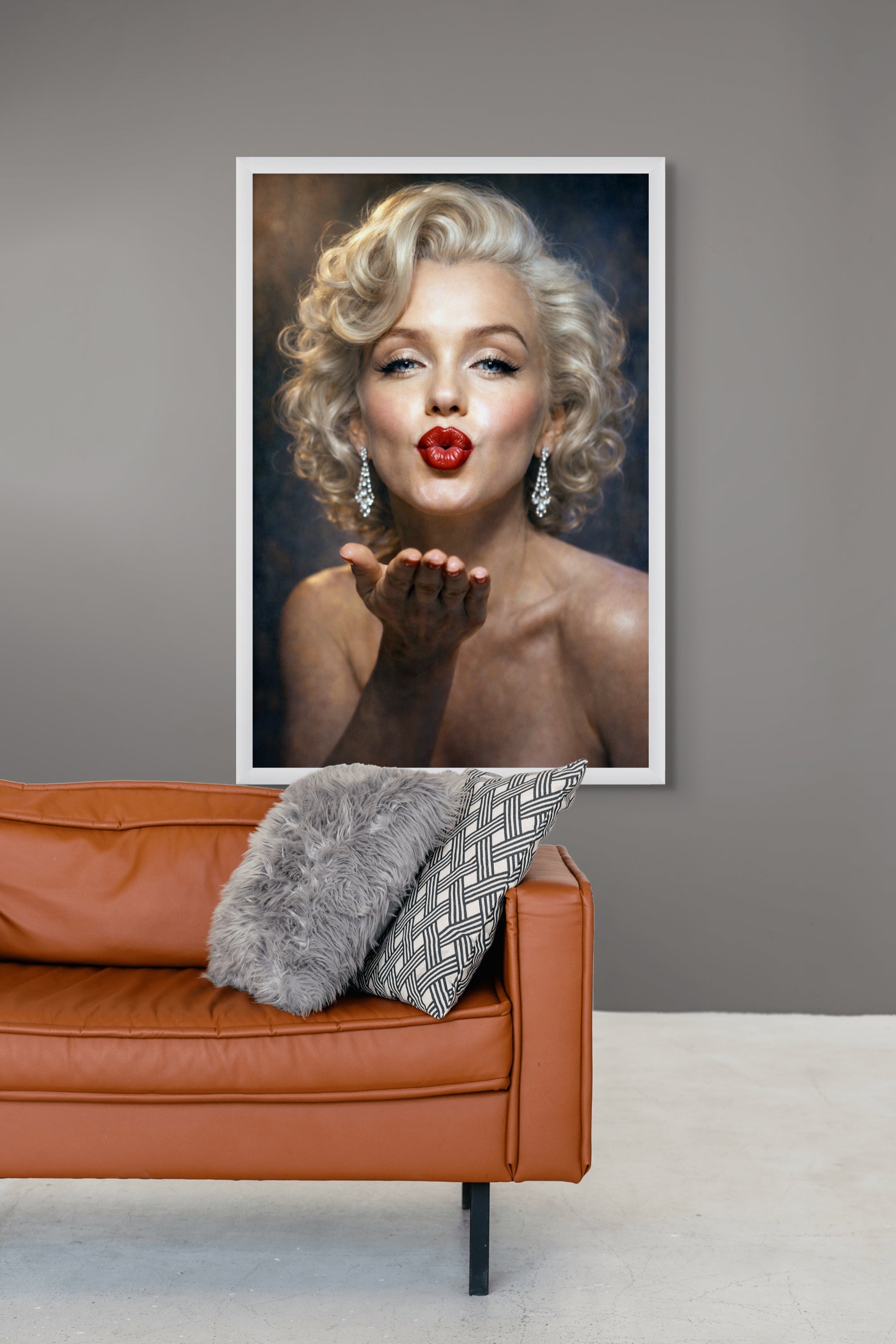 Glamour Vrouw Portret Wanddecoratie – Fashion Canvas Print Woonkamer