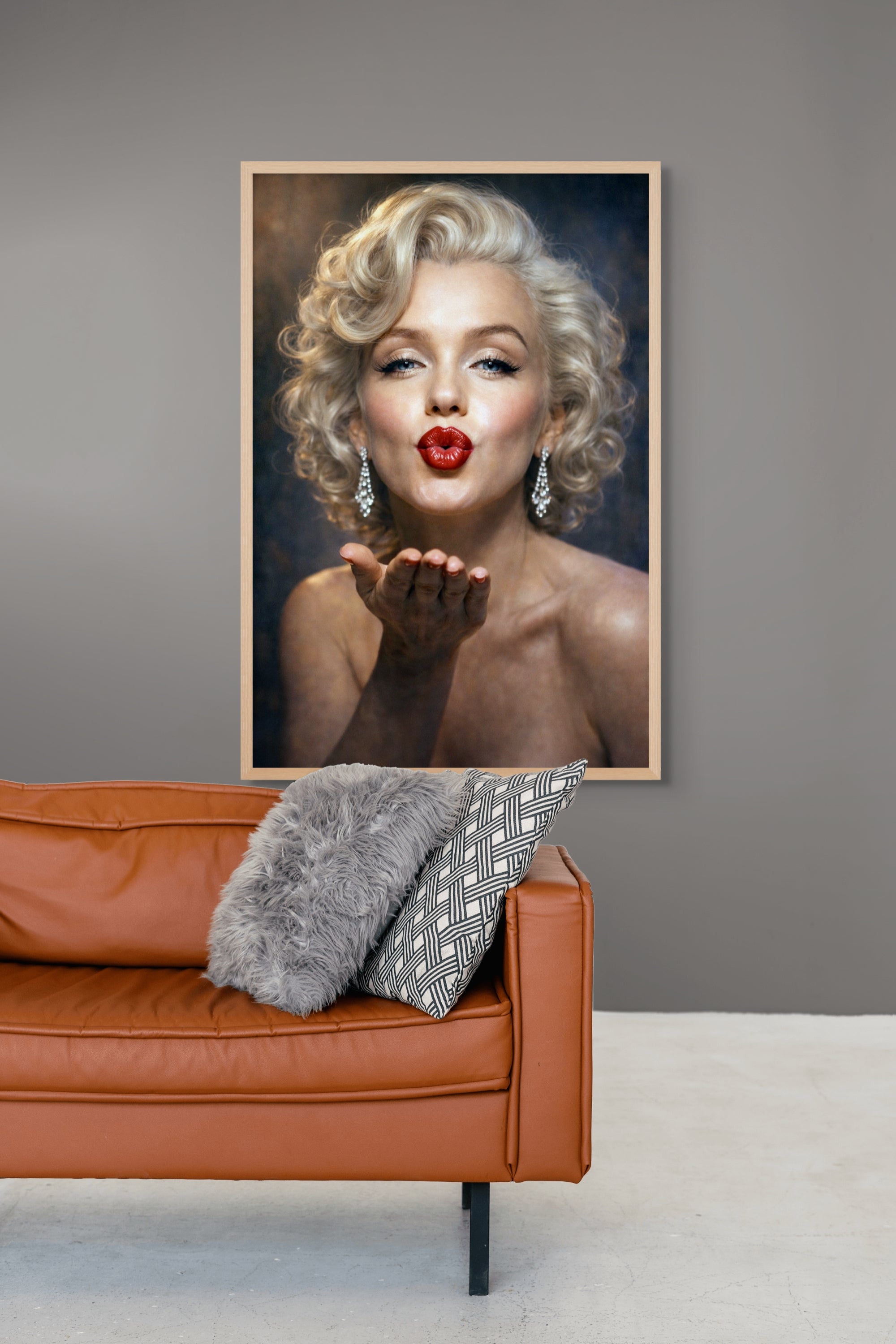 Glamour Vrouw Portret Wanddecoratie – Fashion Canvas Print Woonkamer