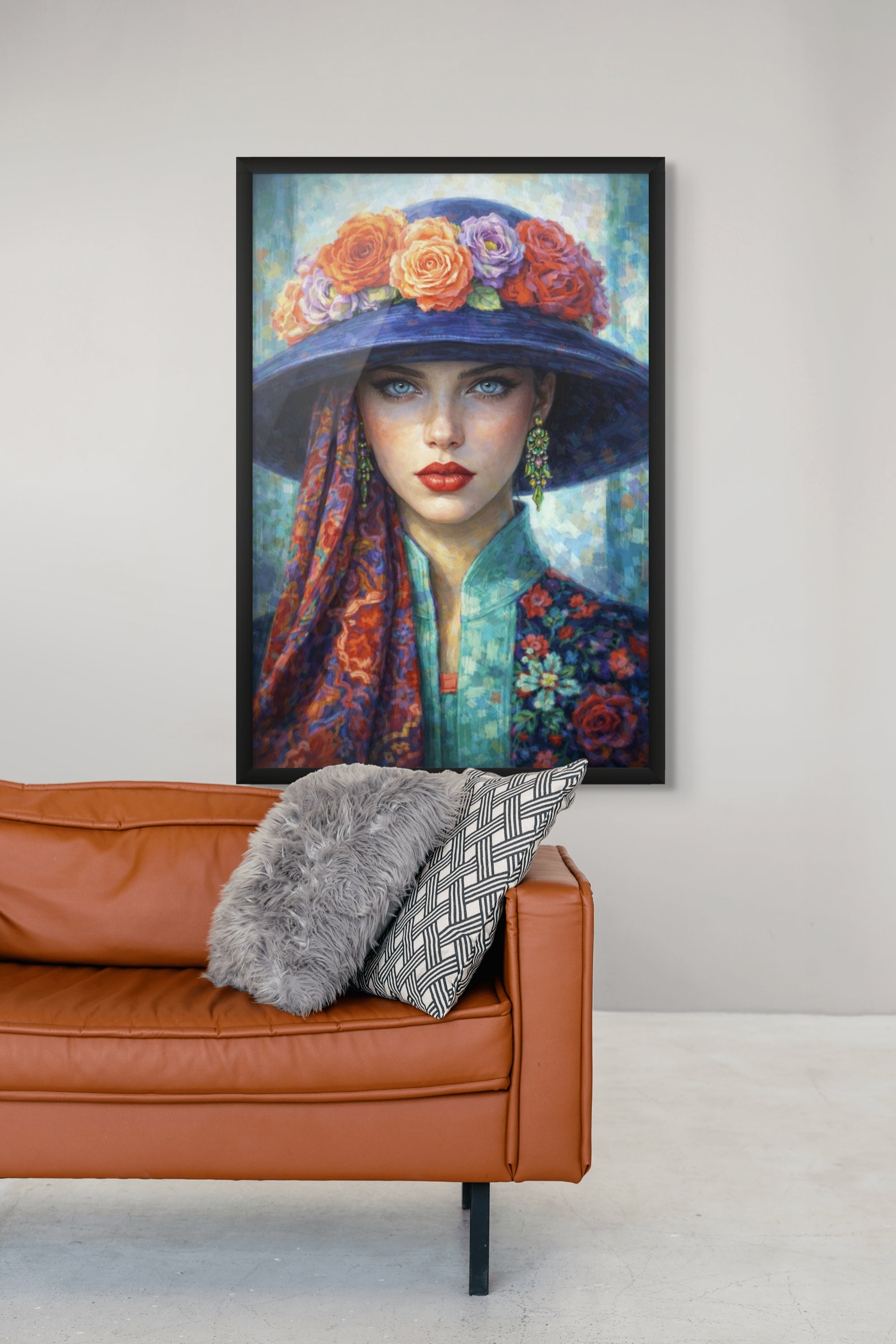 Bloemen Wanddecoratie Velvet – Sfeervolle Canvas of Aluminium Print