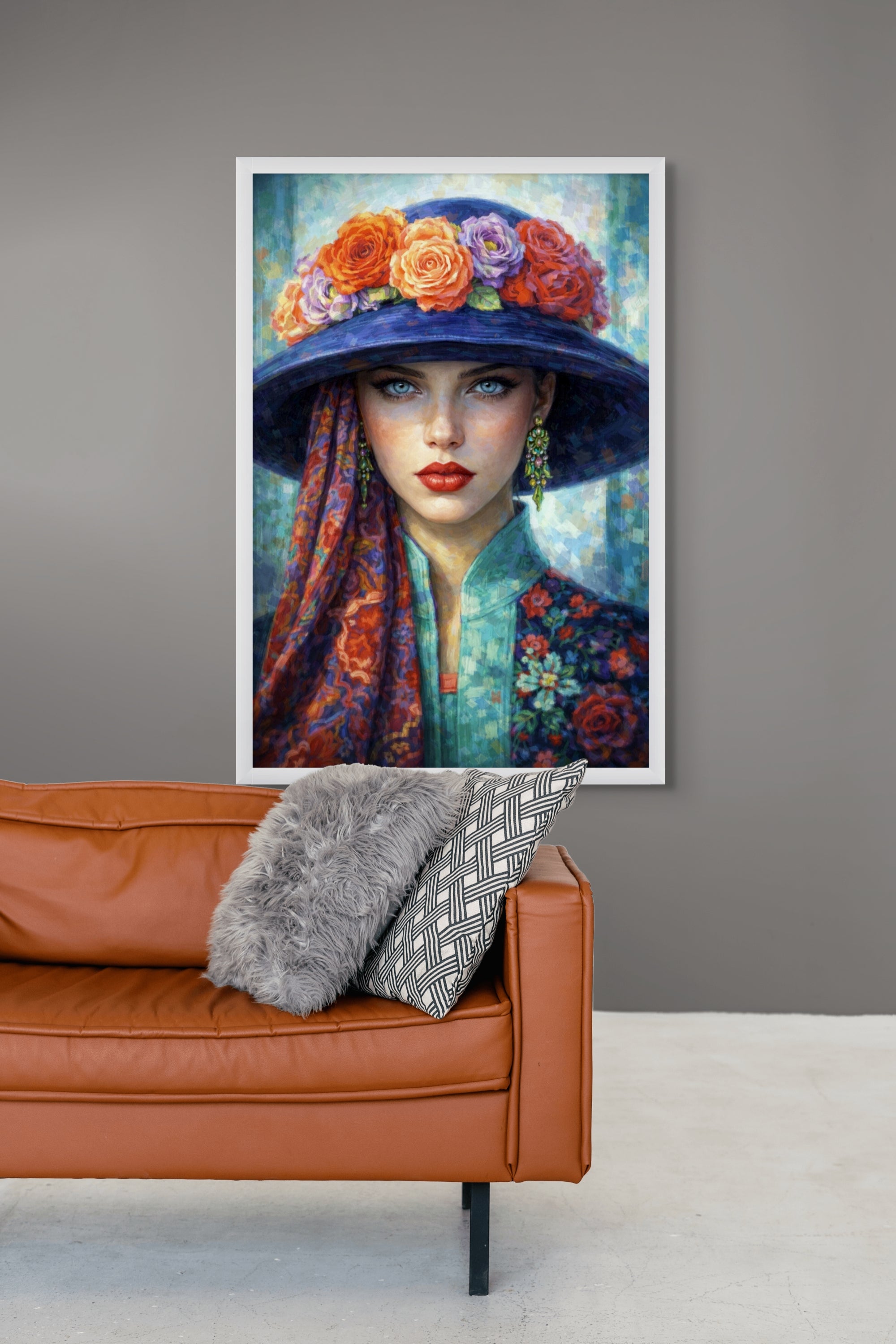 Bloemen Wanddecoratie Velvet – Sfeervolle Canvas of Aluminium Print