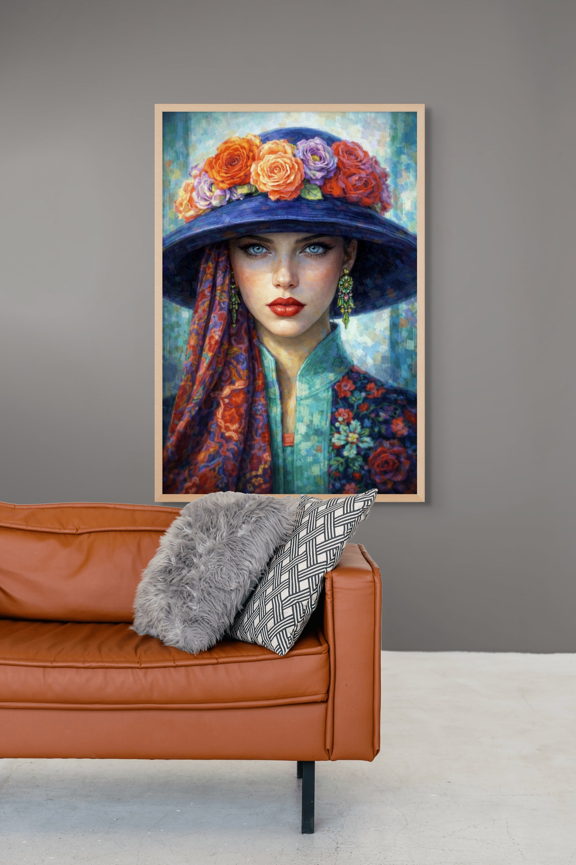 Bloemen Wanddecoratie Velvet – Sfeervolle Canvas of Aluminium Print