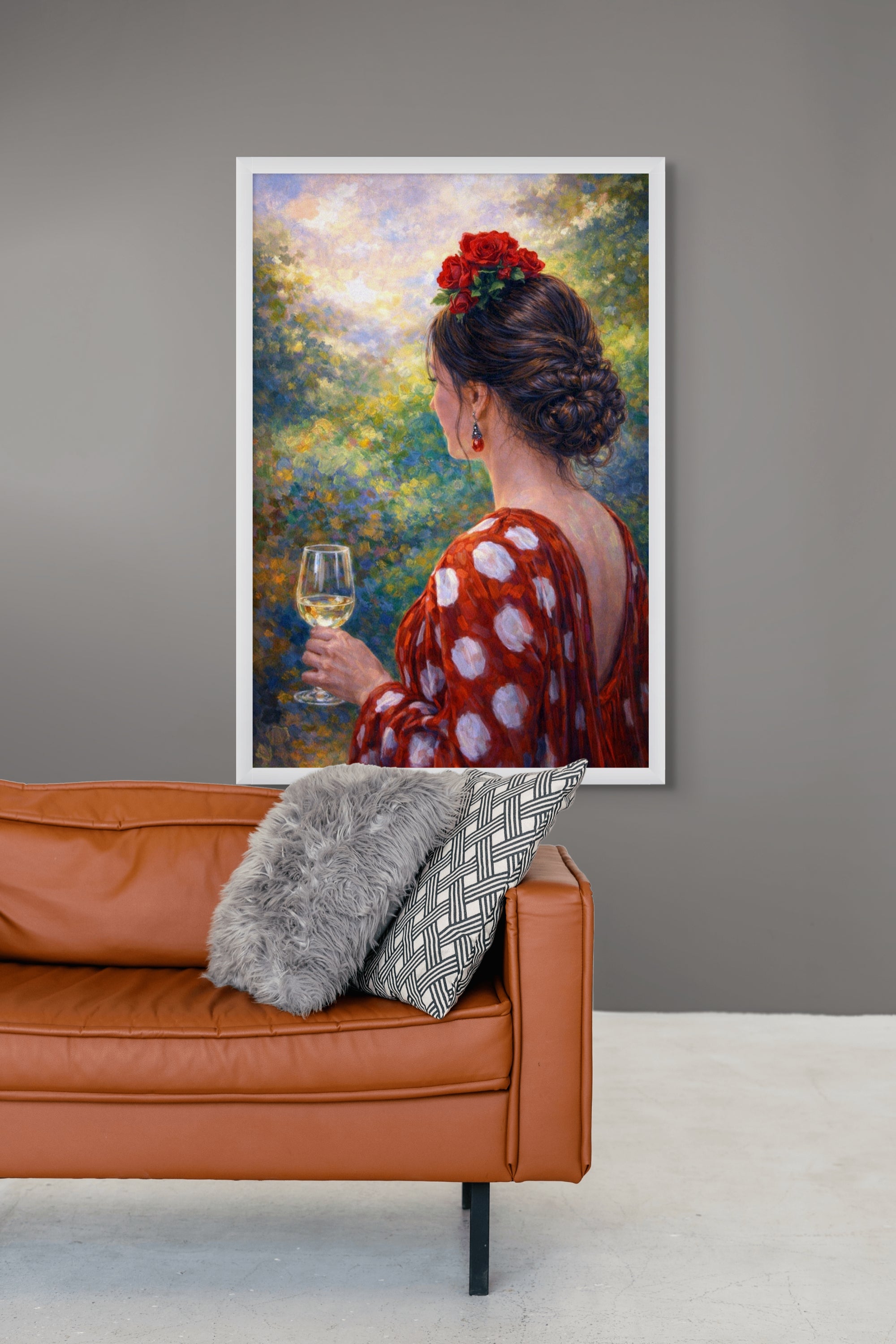 Rosé Wijn Wanddecoratie Sevilla – Sfeervolle Keuken Canvas Print