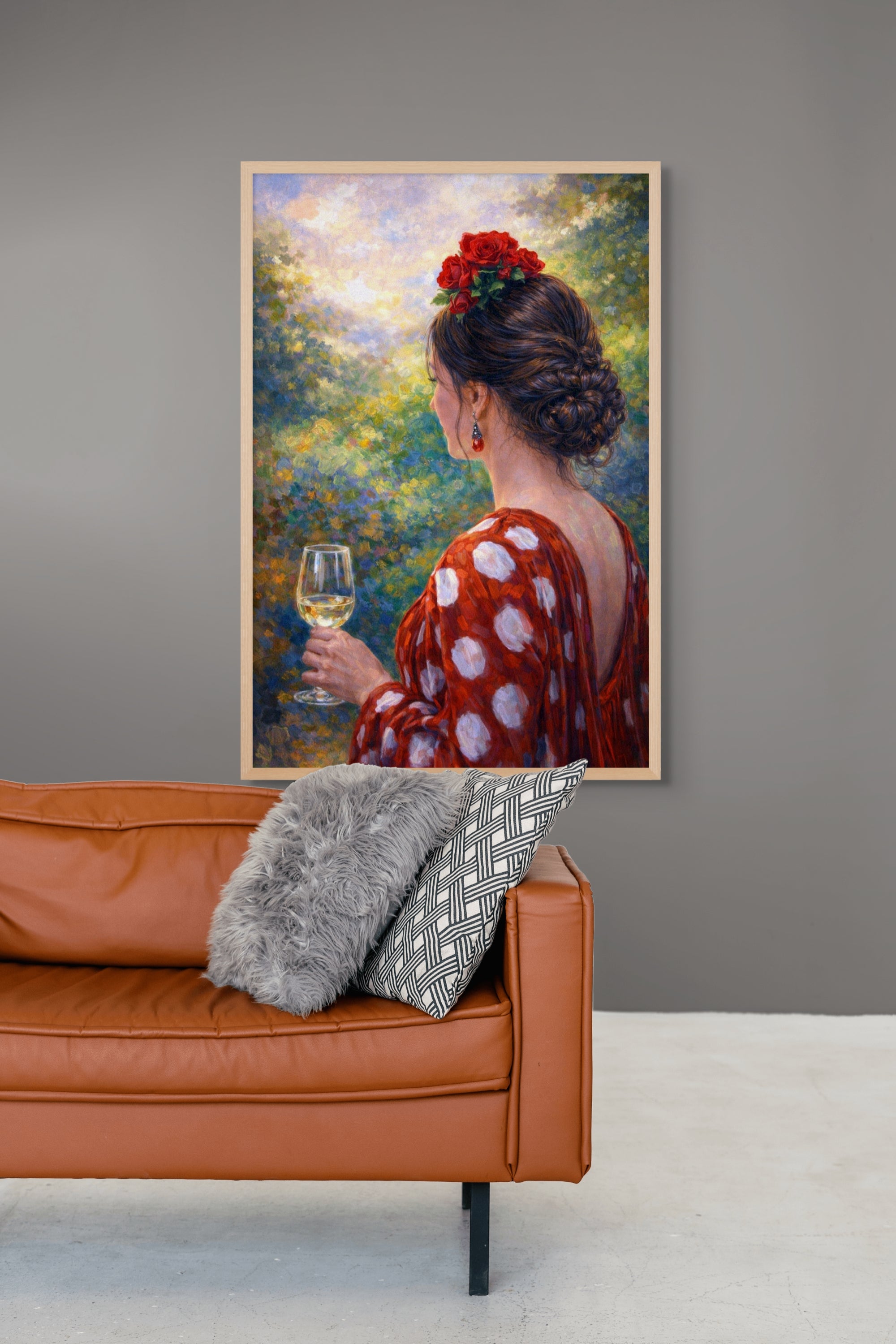 Rosé Wijn Wanddecoratie Sevilla – Sfeervolle Keuken Canvas Print