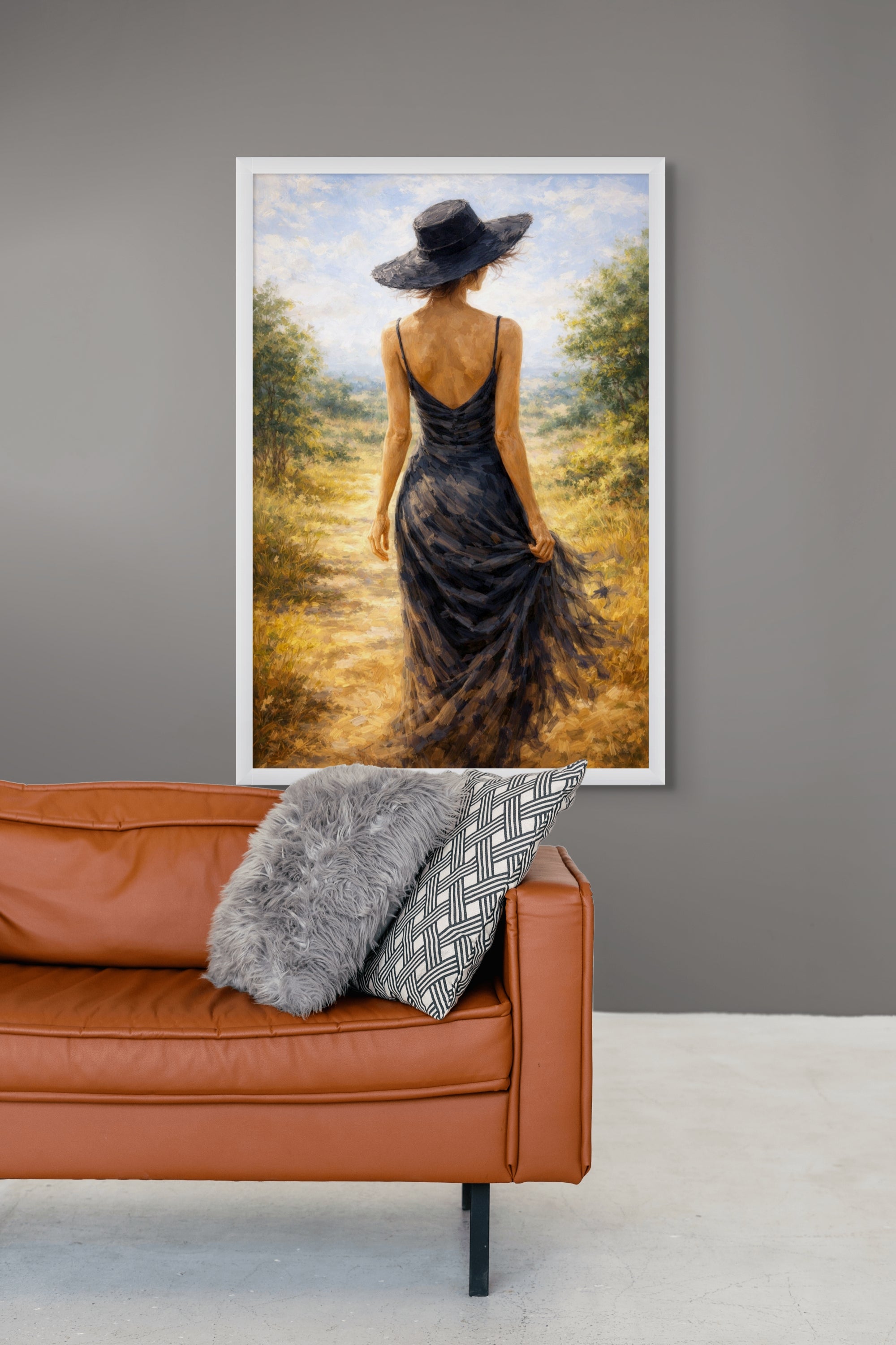 Natuur Landschap Wanddecoratie Weide – Sfeervolle Canvas Woonkamer Print