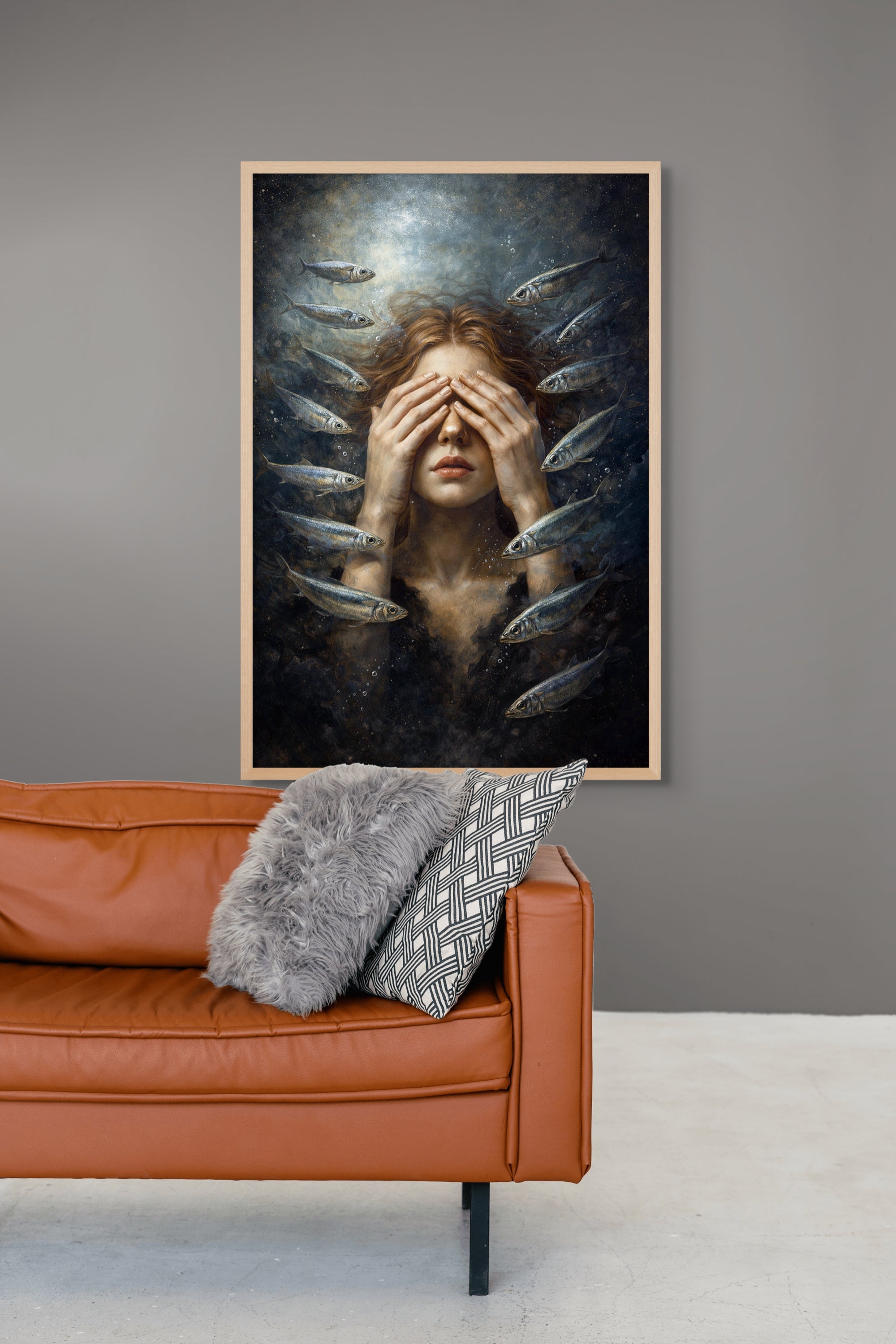 Onderwaterwereld Wanddecoratie Kust – Serene Canvas of Aluminium Slaapkamer