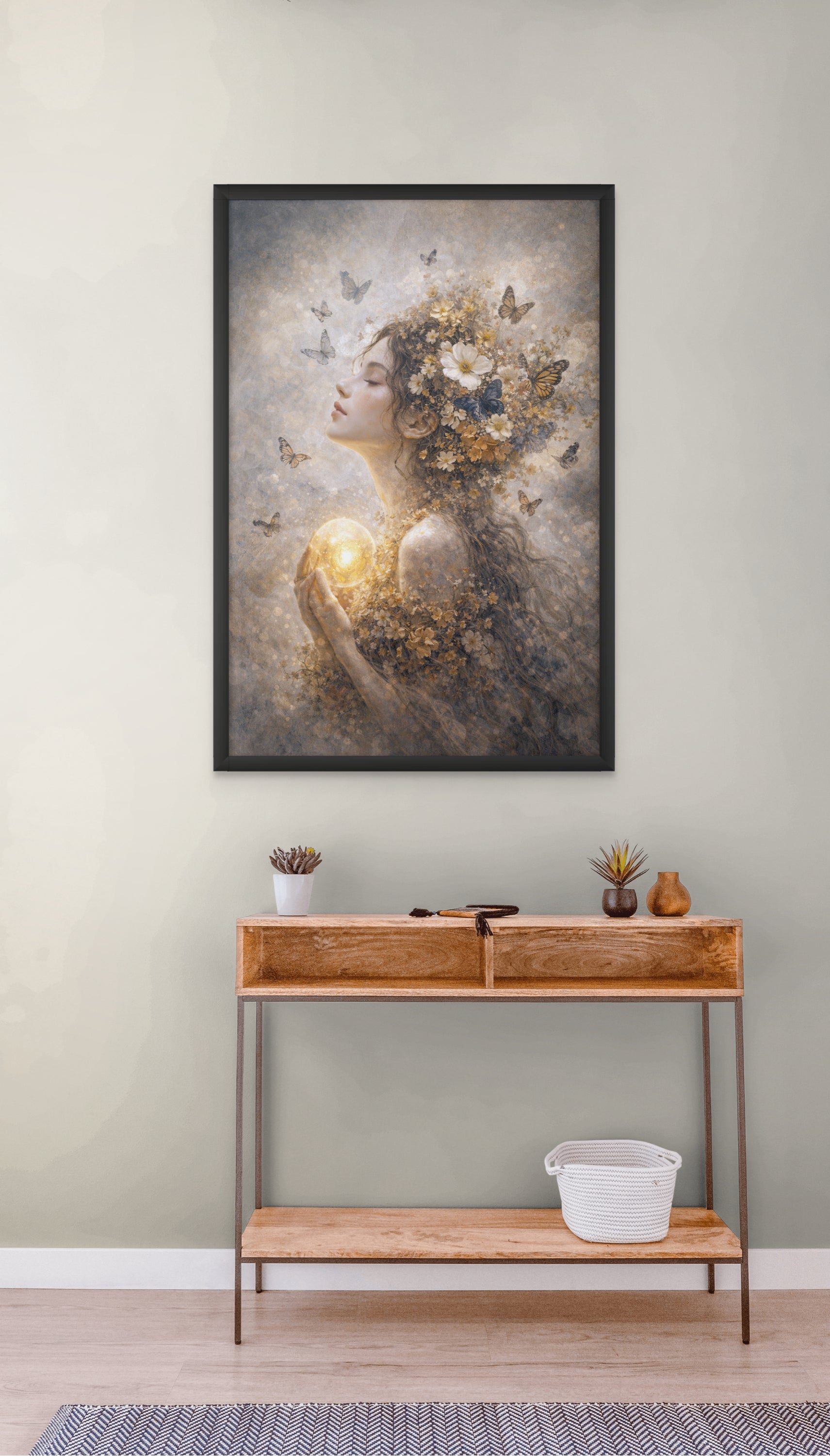 Vlinder Wanddecoratie Licht – Betoverende Canvas of Aluminium Print
