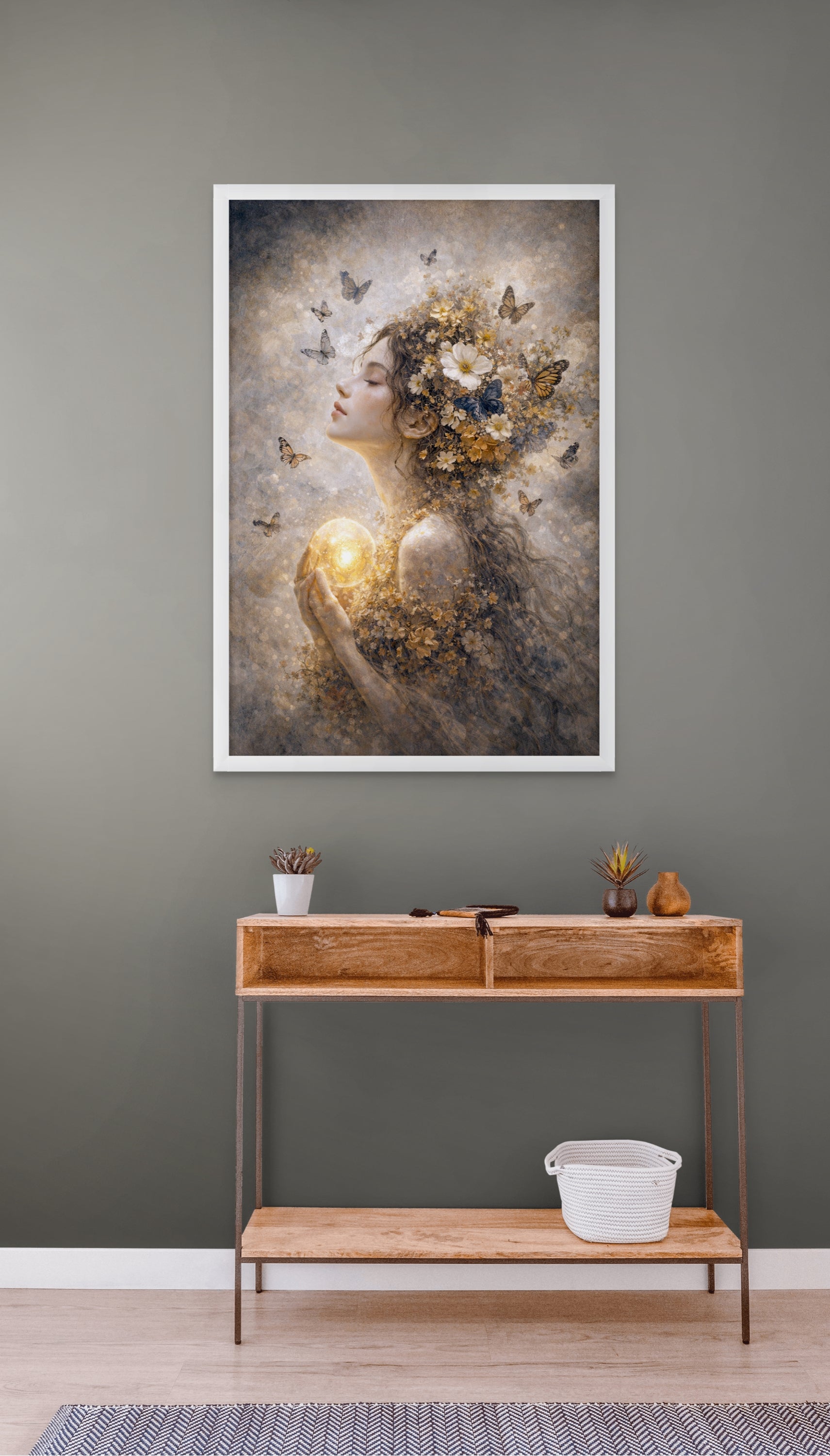Vlinder Wanddecoratie Licht – Betoverende Canvas of Aluminium Print