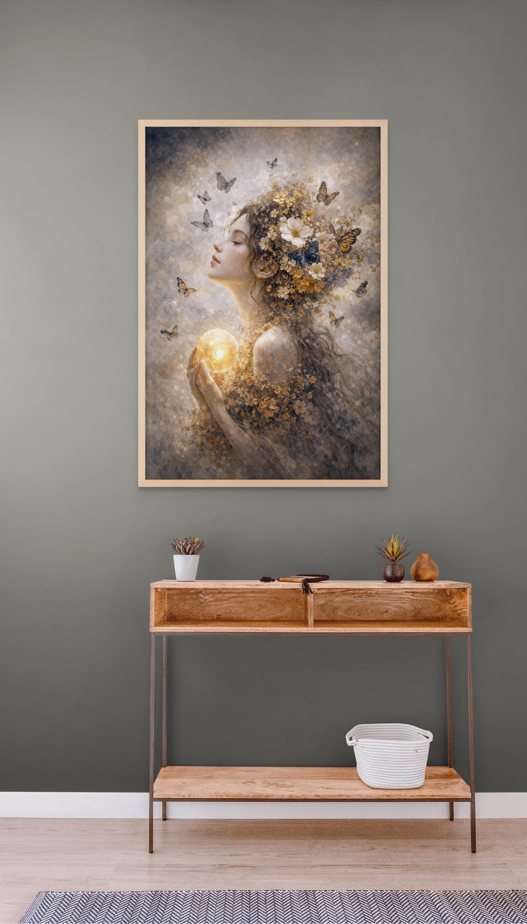 Vlinder Wanddecoratie Licht – Betoverende Canvas of Aluminium Print