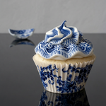 Blauw Glazuurgebak wanddecoratie met blauw geglazuurd gebak