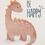 Blije Bronto Knuffelpoot Wanddecoratie – Schattig Dino Kinderkamer Canvas Print