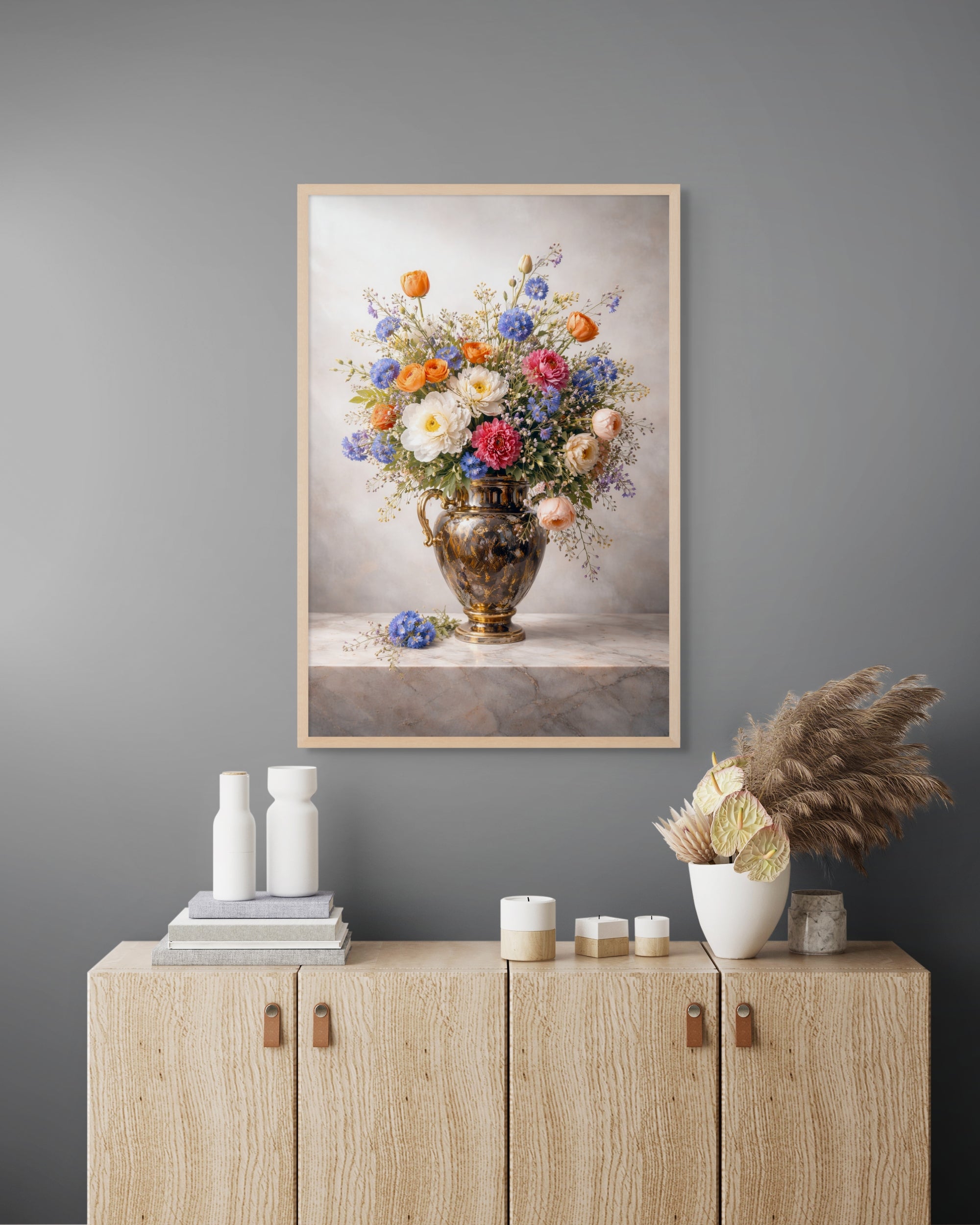 Bloemen Dans Wanddecoratie Zonsopgang – Romantische Canvas Slaapkamer Print