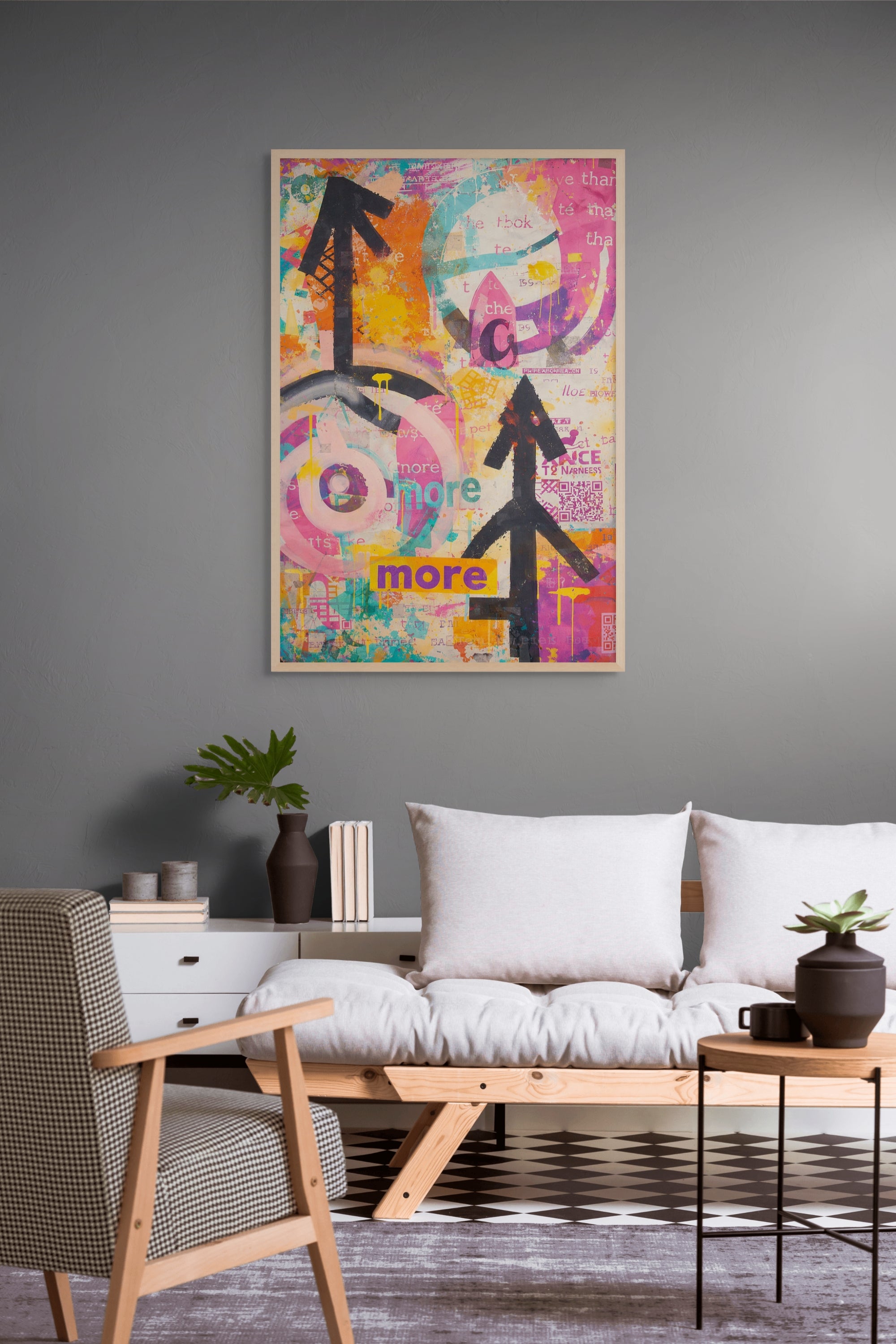 Candy Chaos Wanddecoratie Pop Art – Kleurrijke Speelse Canvas Print