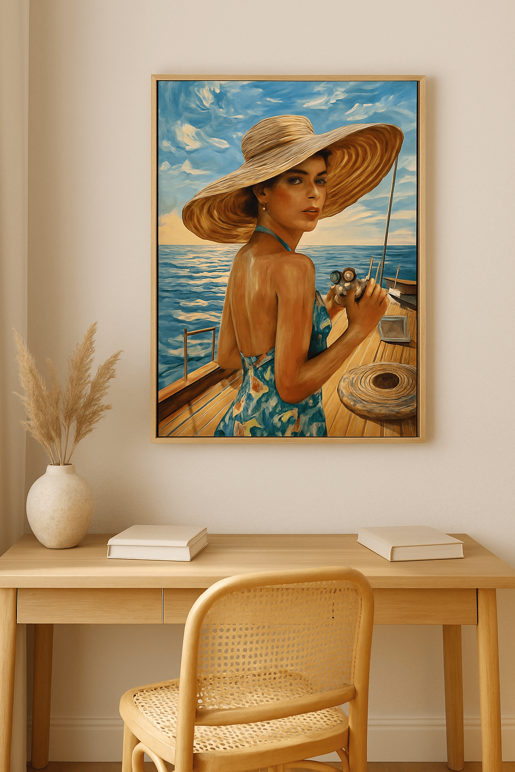 Coastal Muse op een werkplek | ArtifyCanvas