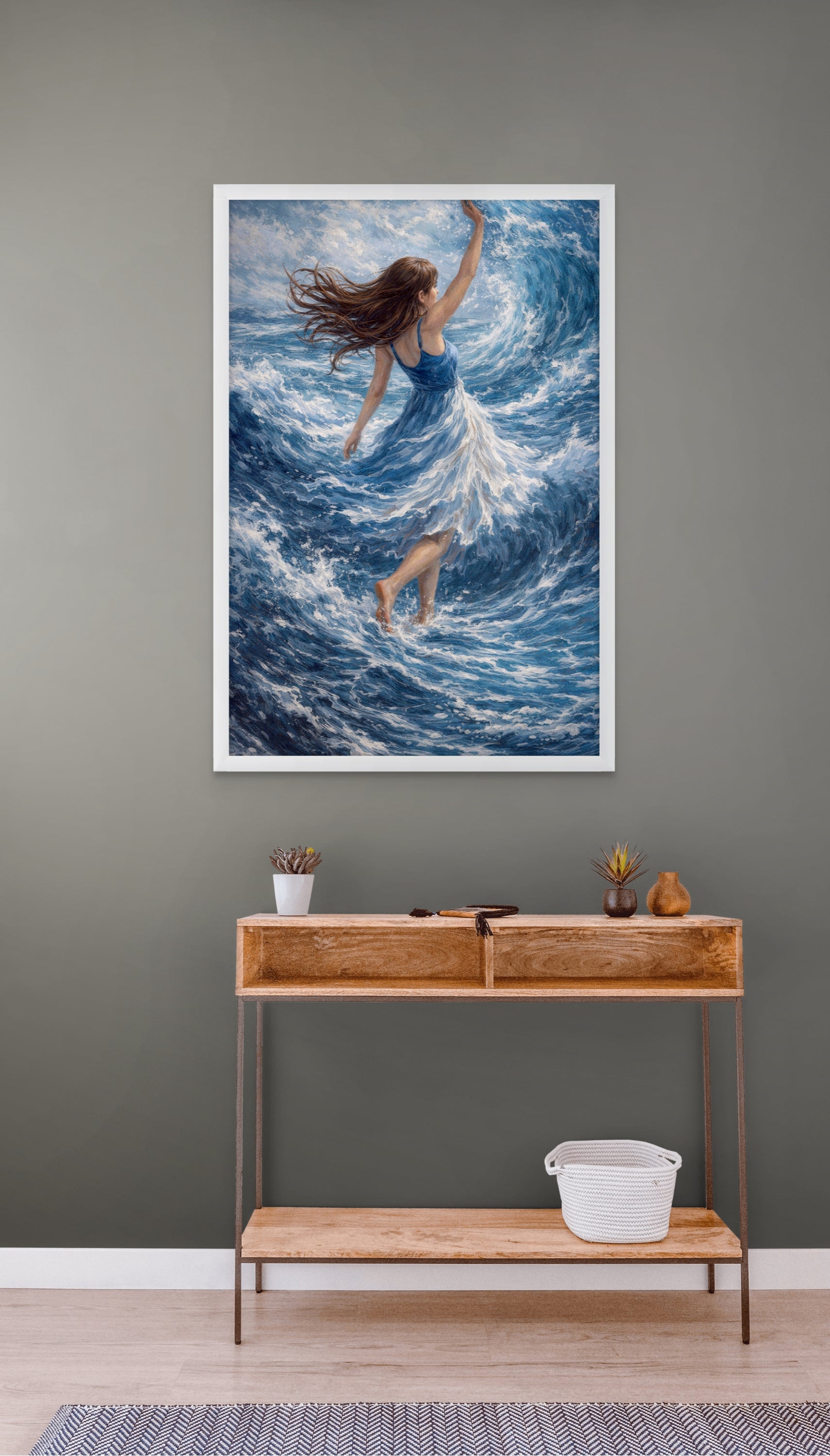 Dansende Golven Zee Wanddecoratie – Dynamisch Oceaan Canvas Print