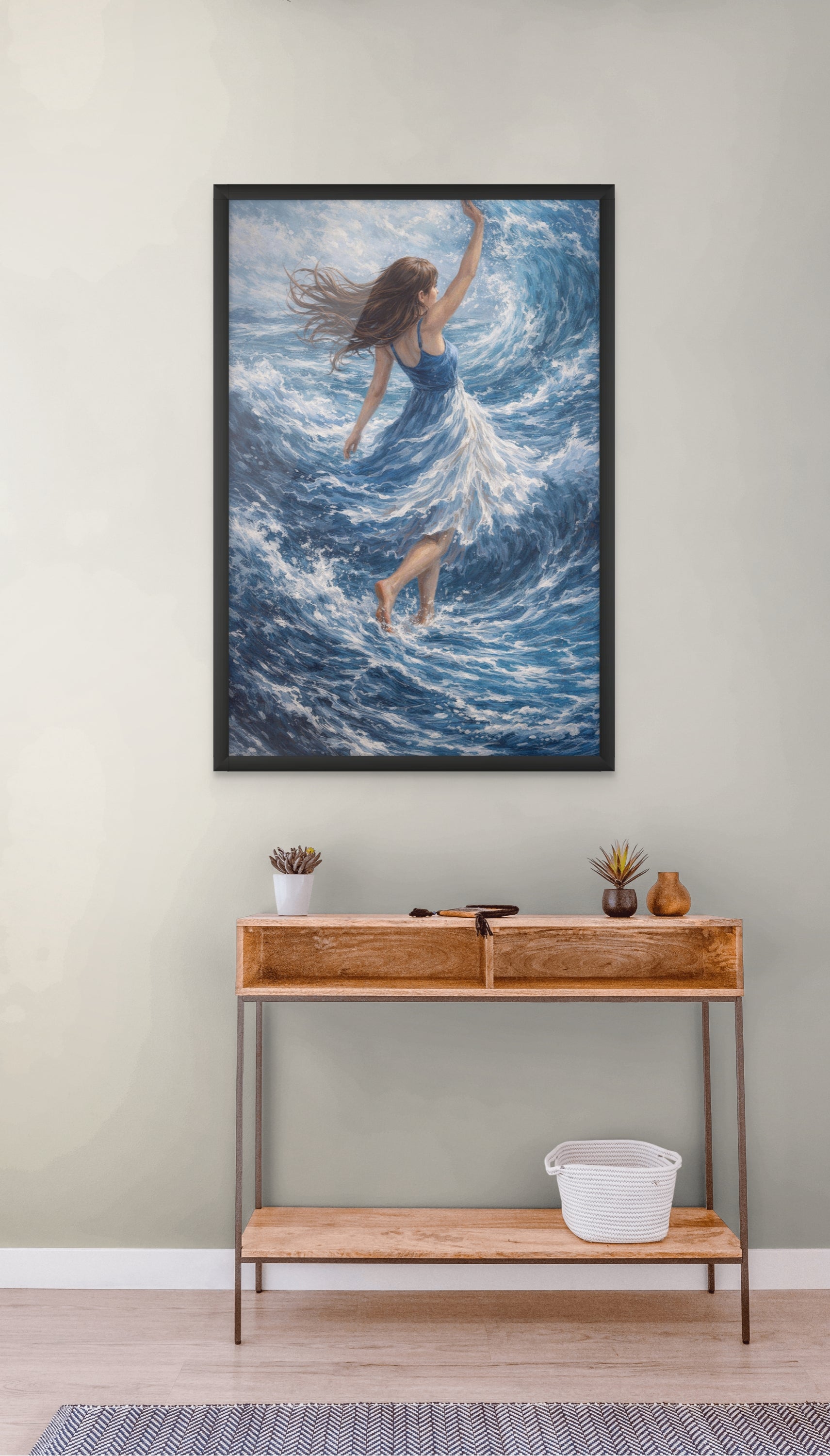 Dansende Golven Zee Wanddecoratie – Dynamisch Oceaan Canvas Print