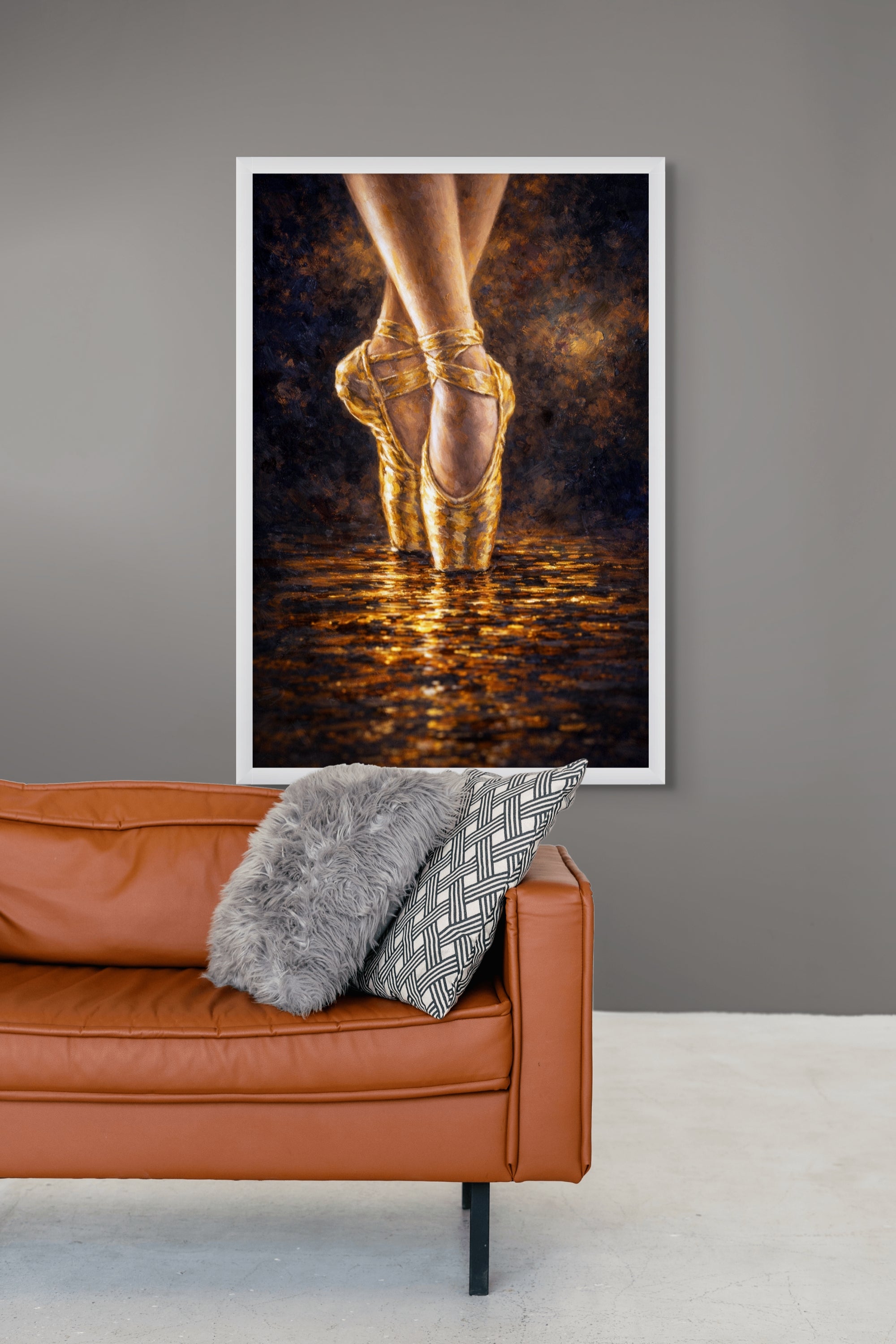 Abstracte Gouden Wanddecoratie – Premium Canvas Aluminium of Poster Schilderij