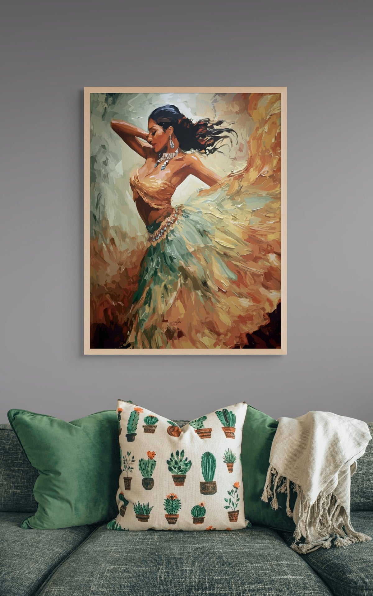 Tanz aus Feuer und Freiheit – Wandbild auf Leinwand, Aluminium oder Poster