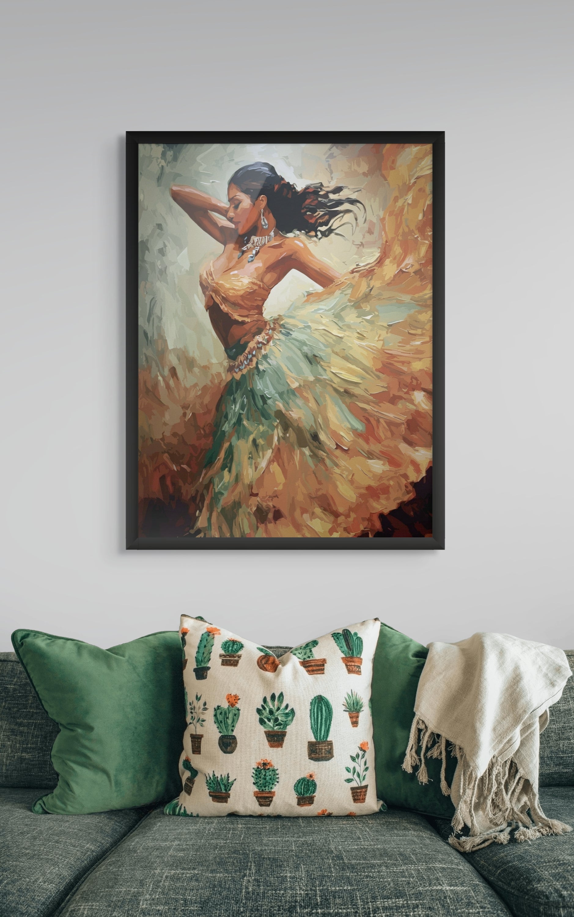 Flamenco Dans Wanddecoratie – Vurige Danser Canvas Print