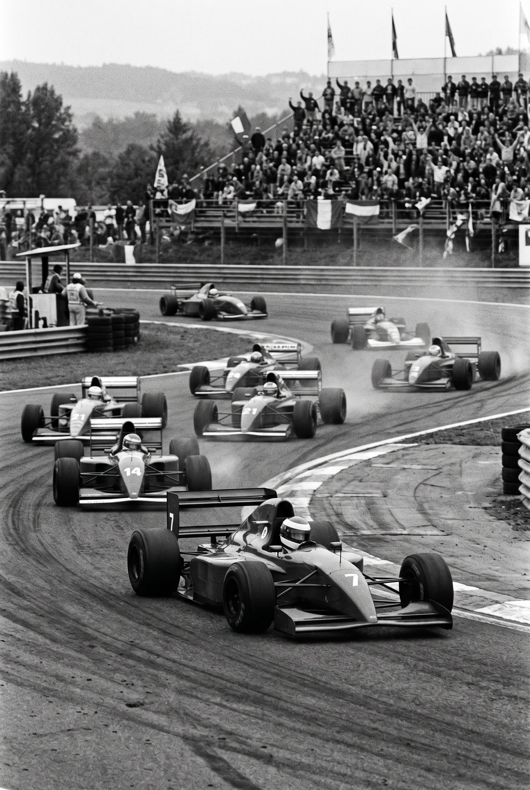 De Grijze Kopman – vintage motorsport wanddecoratie