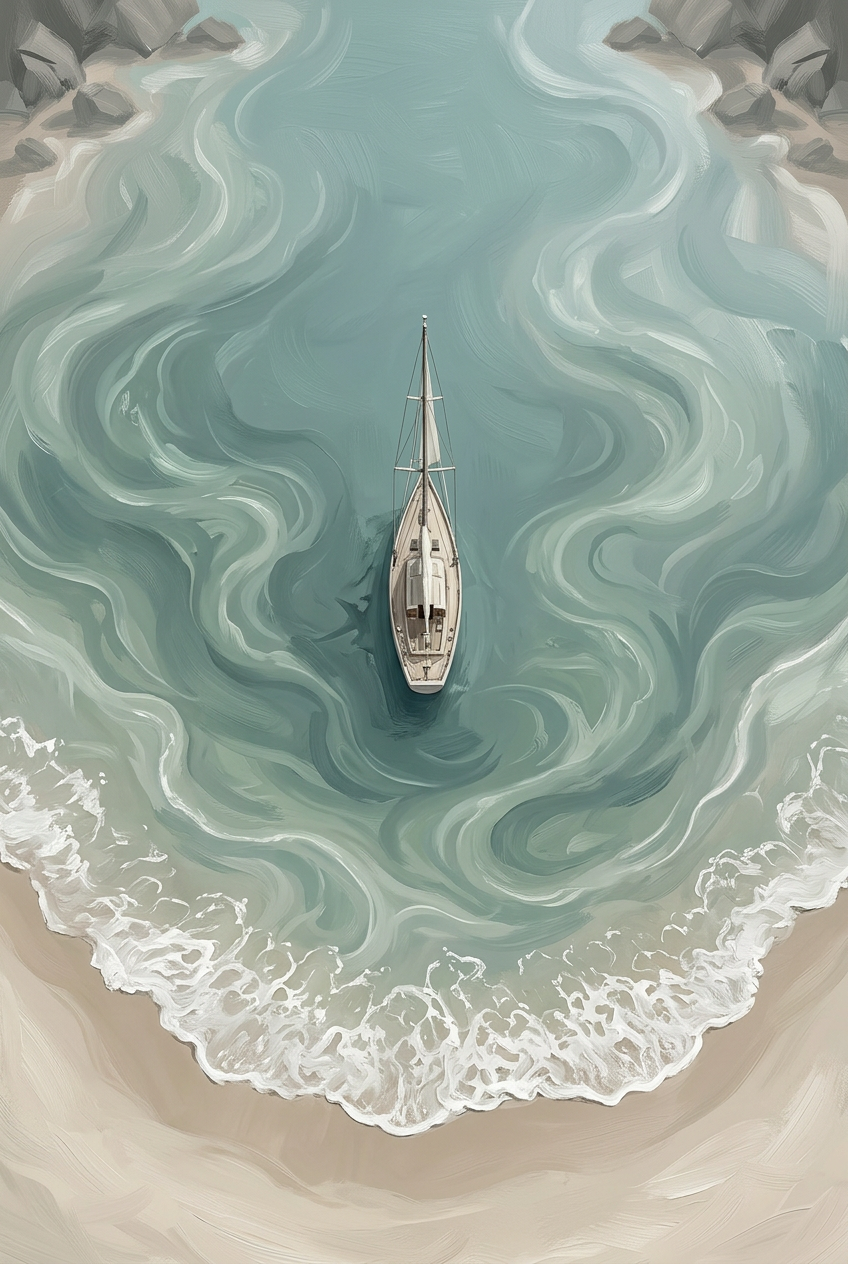 Driftwood Silence – Wandbild auf Leinwand, Aluminium oder Poster