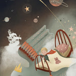 Dromenvlucht door Sterrenstof Wanddecoratie – Magisch Kinderkamer Canvas Print