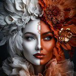 Dual Flame Muse Wanddecoratie – Sensueel Kunstzinnig Canvas Print