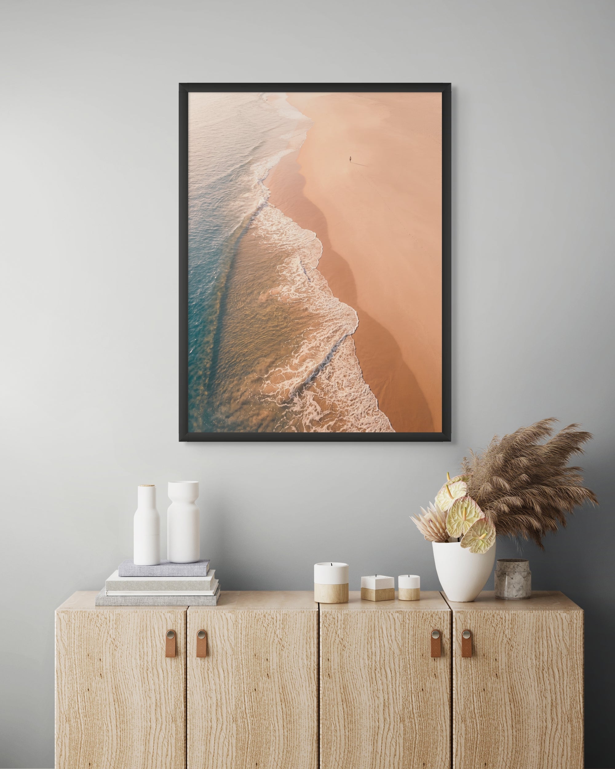 Eindeloze Kustlijn Wanddecoratie – Zee en Strand Canvas Print