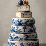 Elegant Fromage Tower with Figs wanddecoratie met verfijnde kaastoren en verse vijgen
