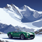 Emerald Summit Racer Wanddecoratie – Stoere Race Auto Canvas Print