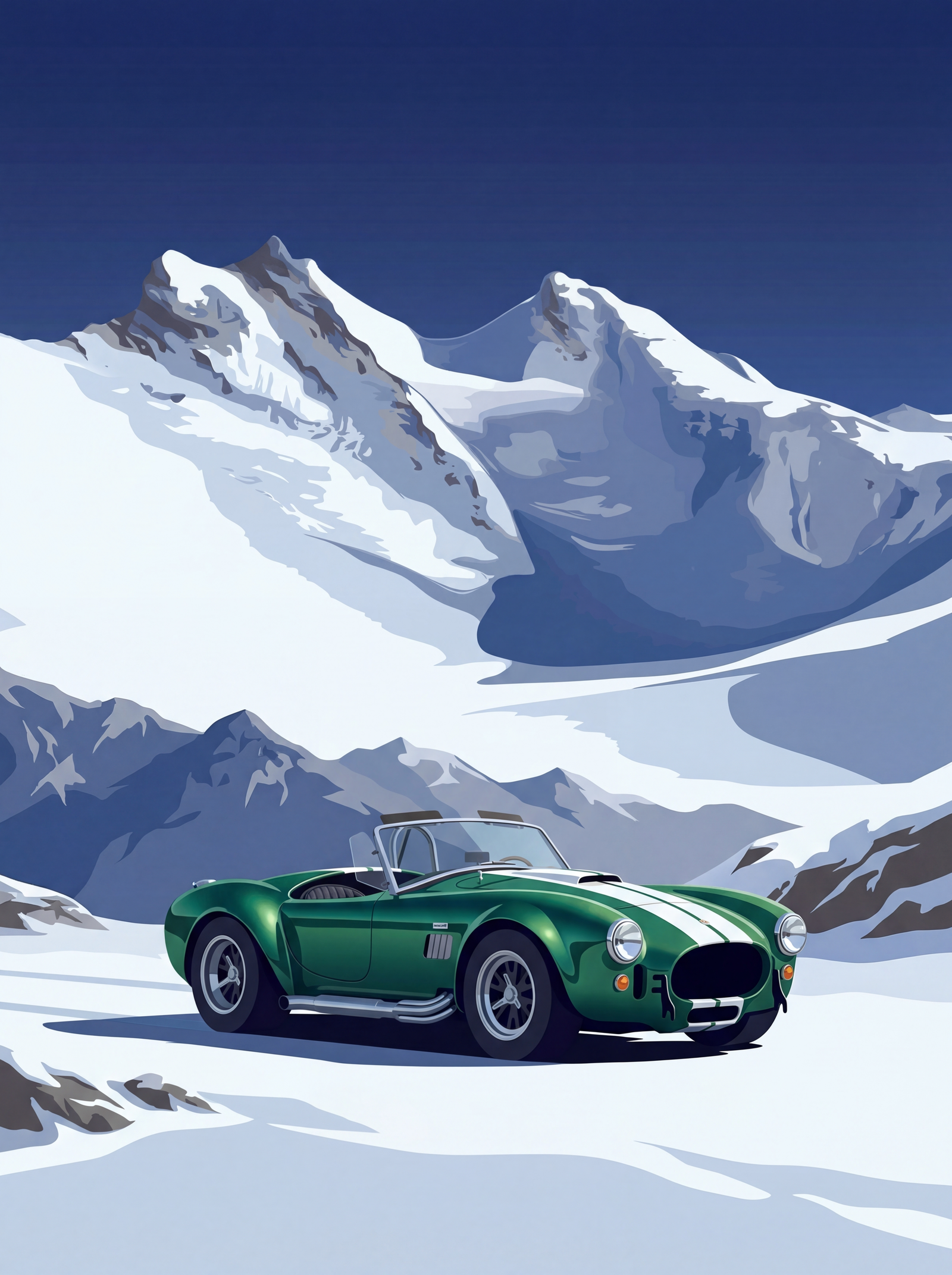 Emerald Summit Racer Wanddecoratie – Stoere Race Auto Canvas Print