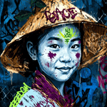 Neon Nomad Rebel Schilderij