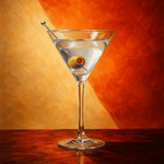 Crimson Elegantie in een Glas Schilderij