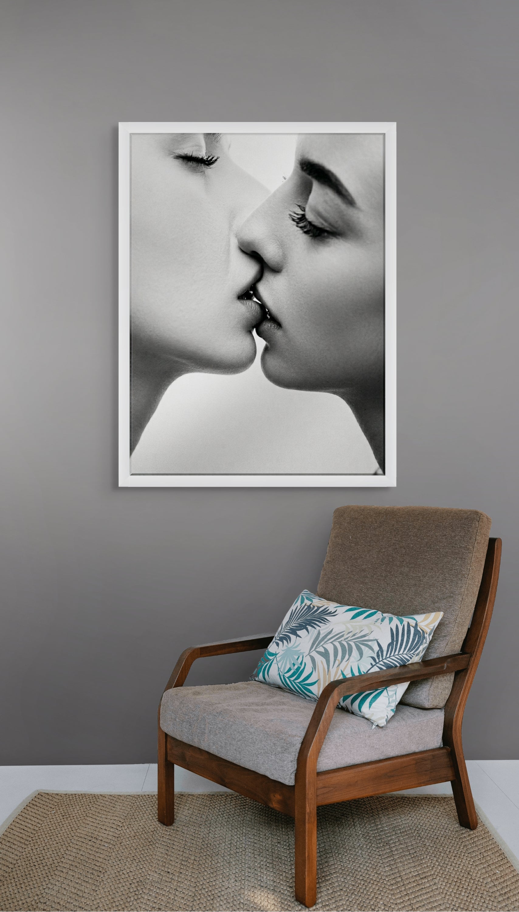 Flüstern zwischen Zwei Seelen – Wandbild auf Leinwand, Aluminium oder Poster