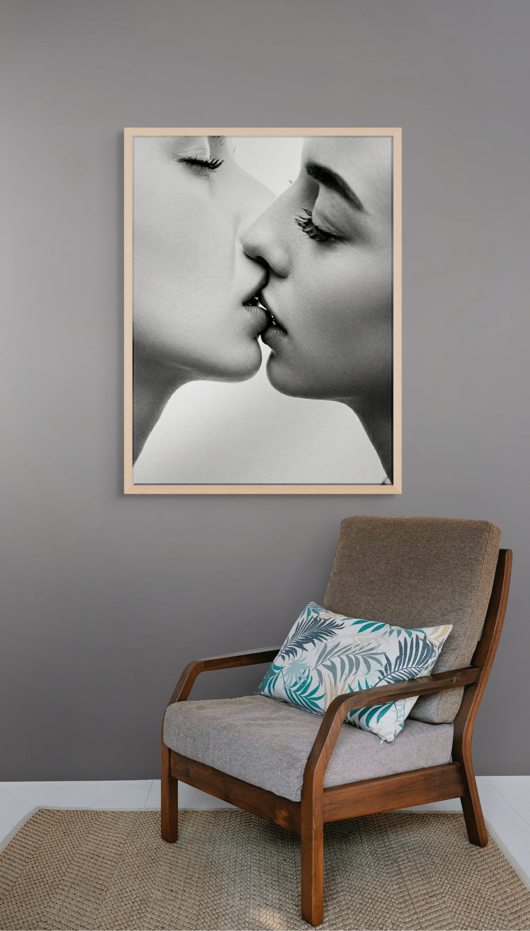 Flüstern zwischen Zwei Seelen – Wandbild auf Leinwand, Aluminium oder Poster