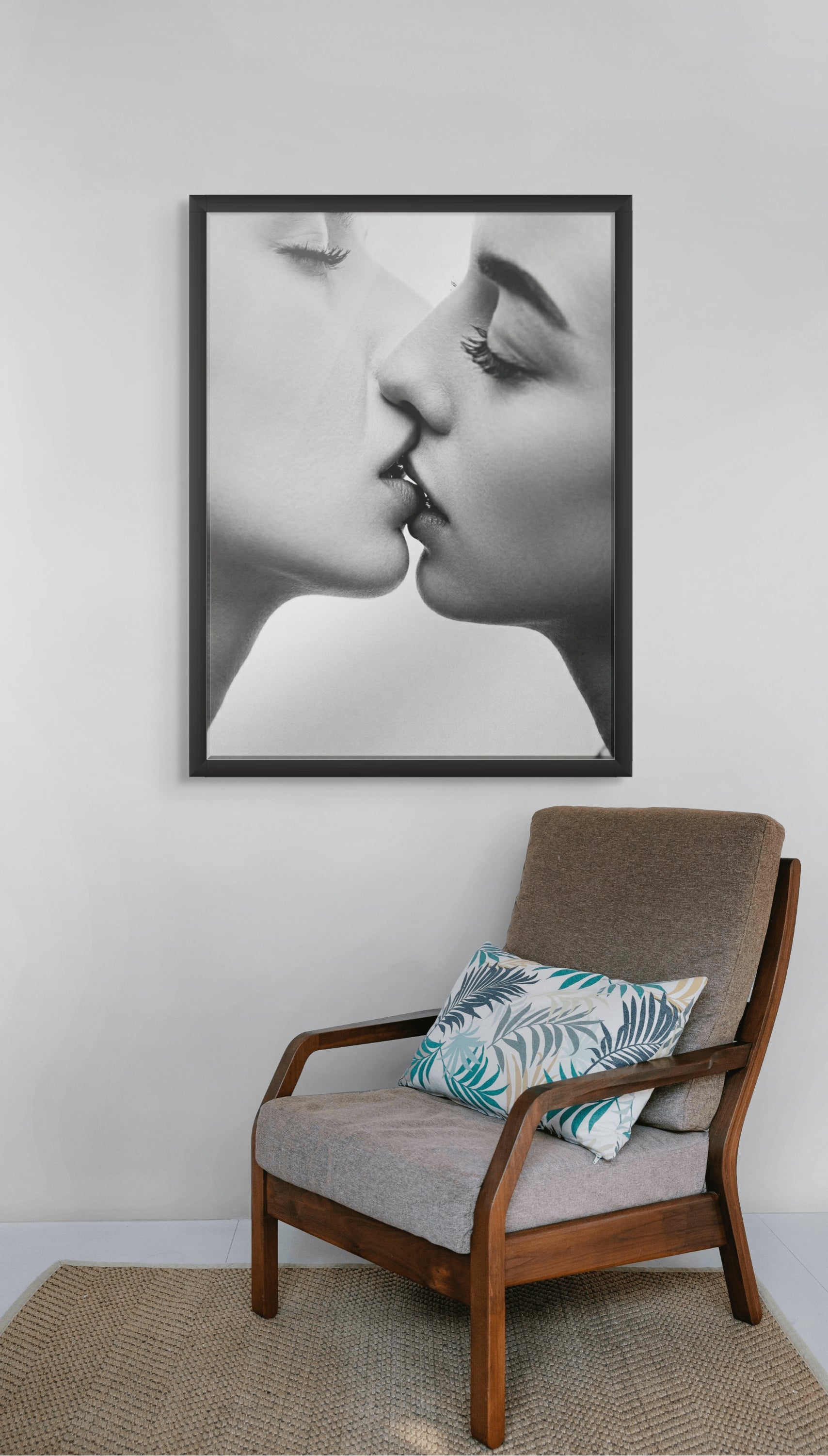 Flüstern zwischen Zwei Seelen – Wandbild auf Leinwand, Aluminium oder Poster